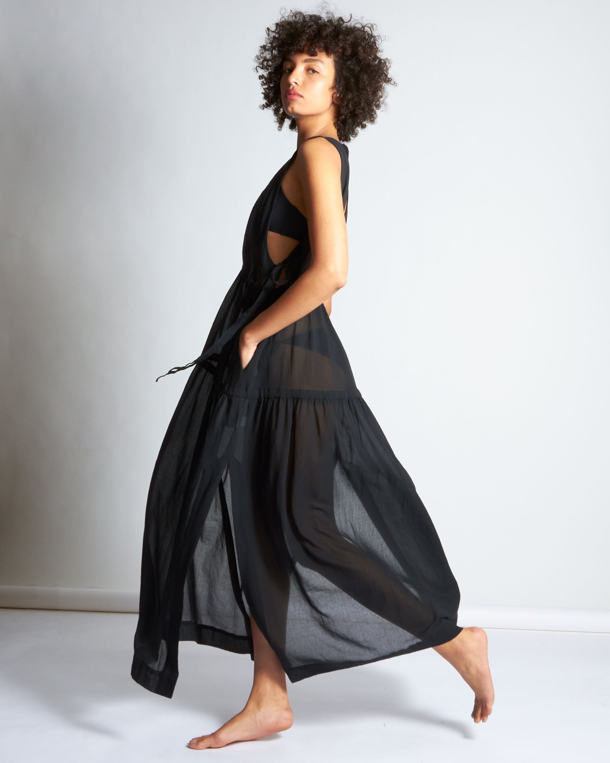 blondell coverup rivera green cotton chiffon / small blondell coverup rivera green cotton chiffon / small