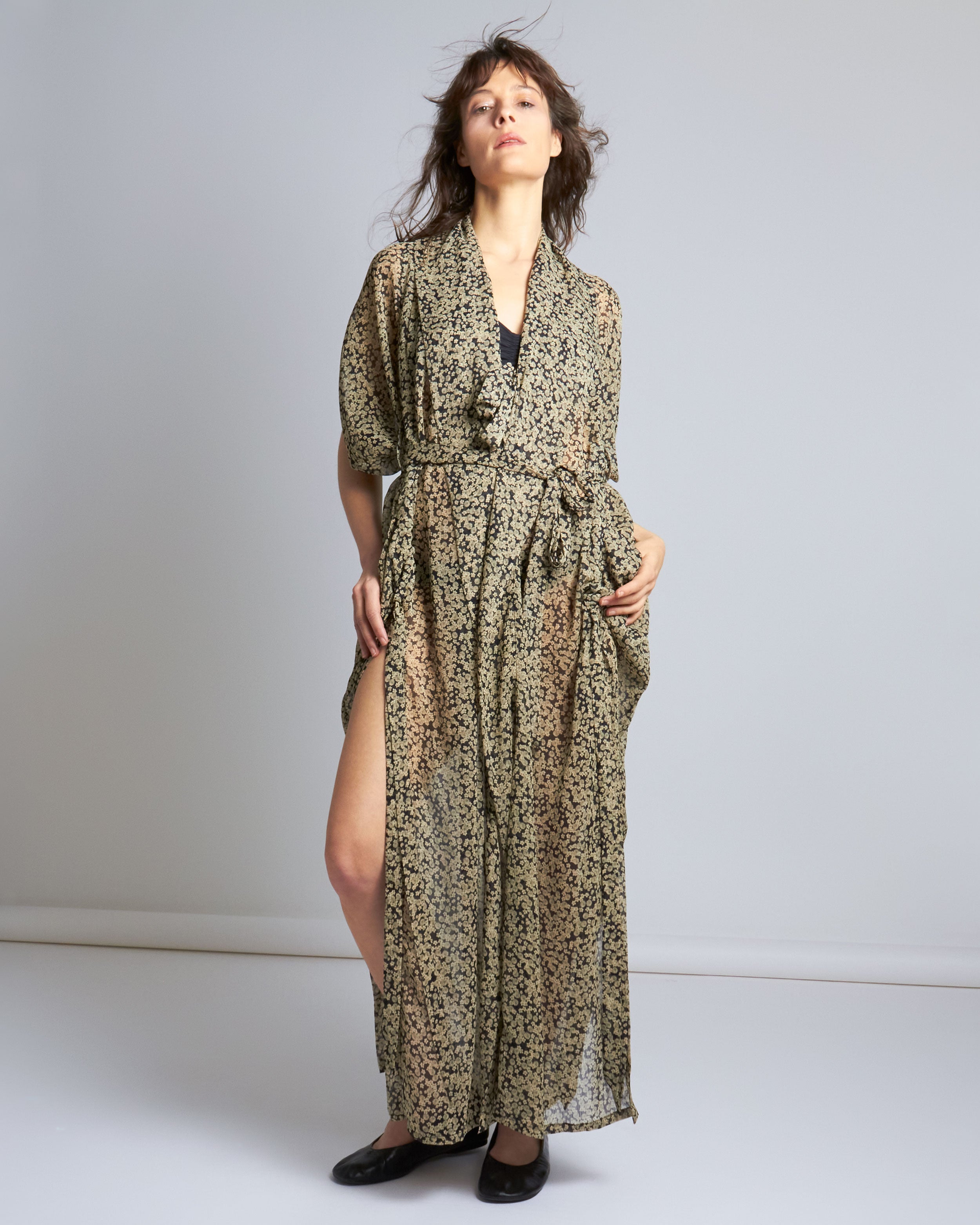 maliamills.com - richelle robe - oshibana floral chiffon