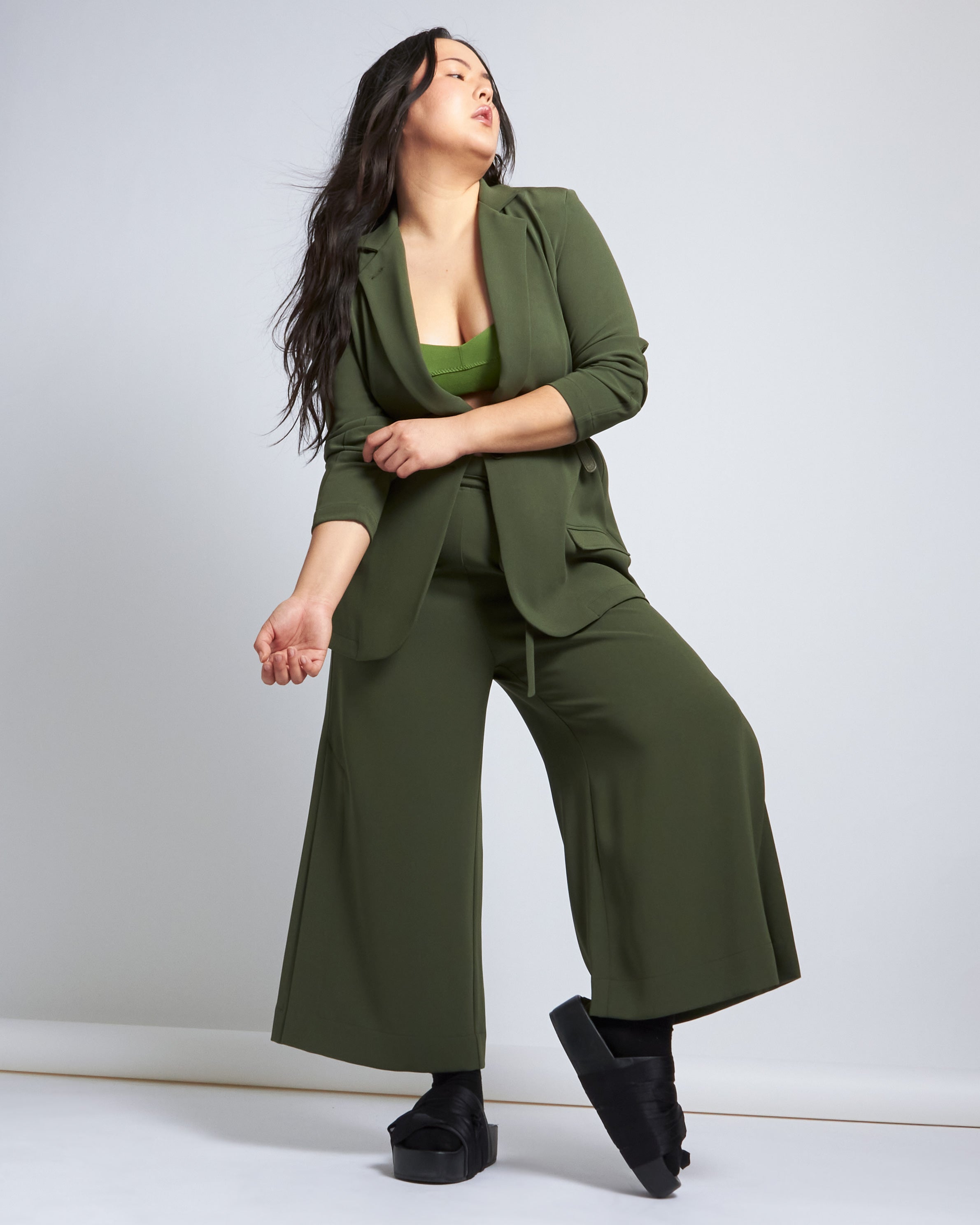 maliamills.com - jls jacket - gilda green heavy crepe
