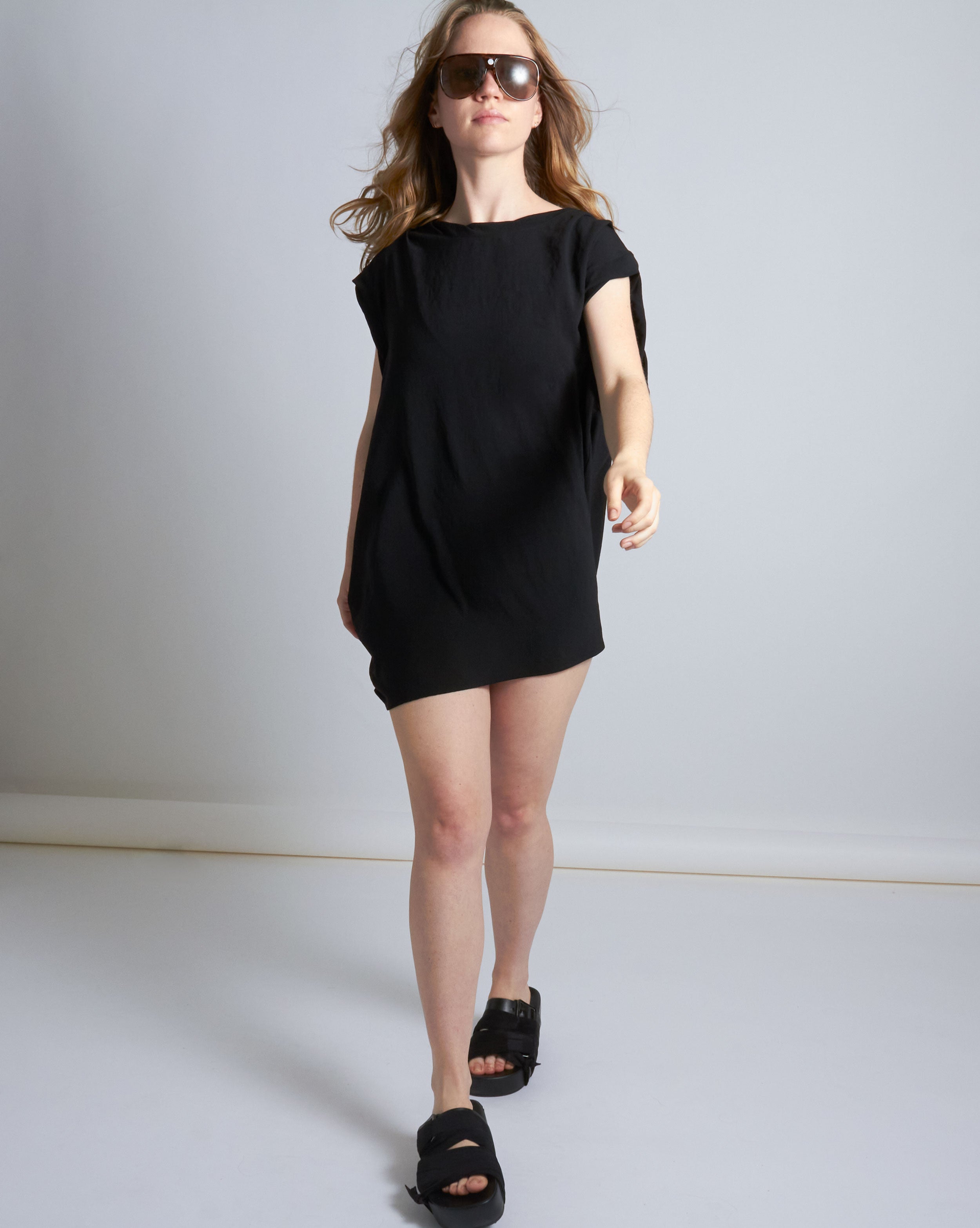 maliamills.com - snyder tee - black georgette