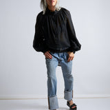 maliamills.com - ladyjane tunic - black cotton chiffon