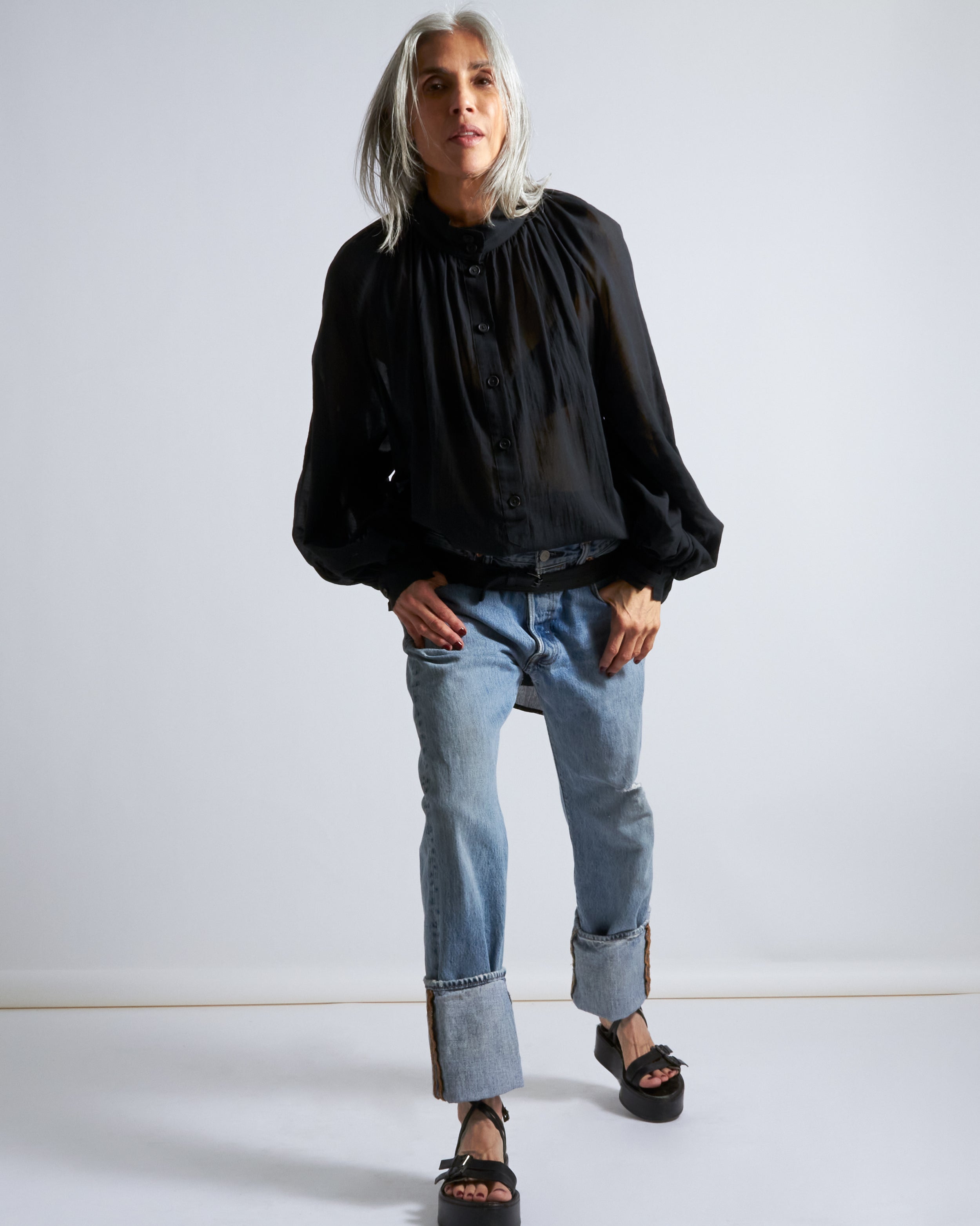maliamills.com - ladyjane tunic - black cotton chiffon