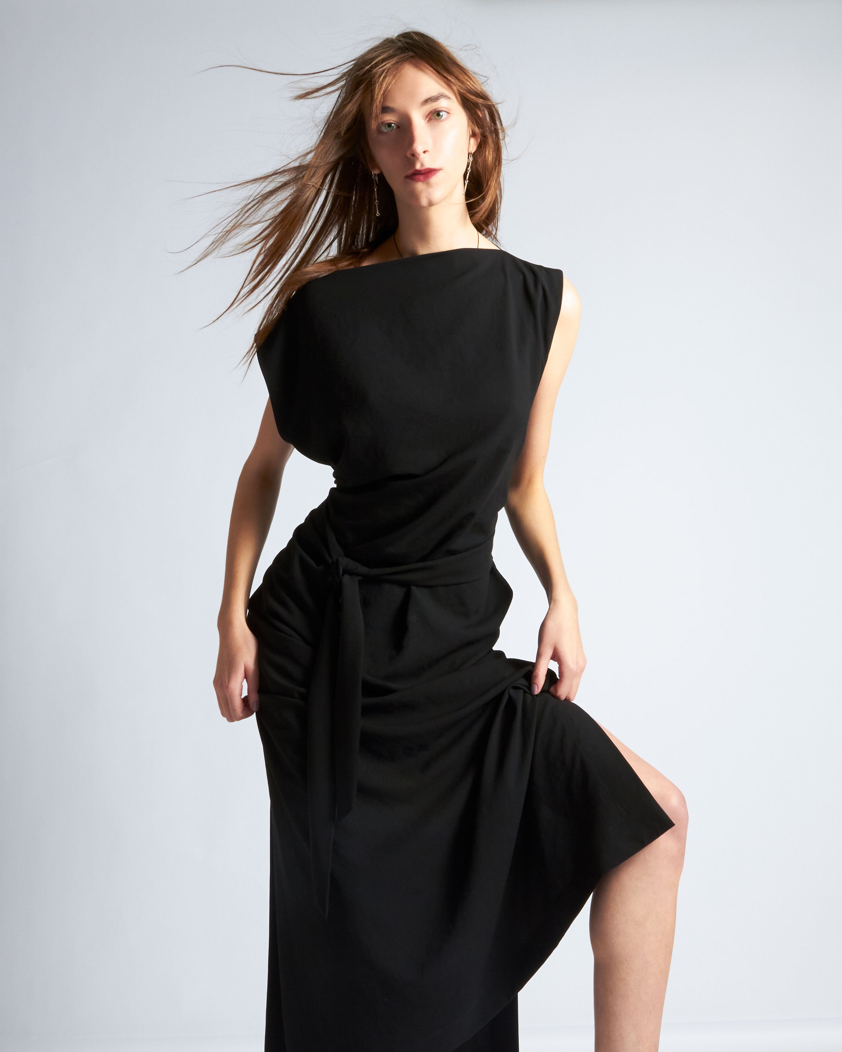 maliamills.com - jade dress - black crepe