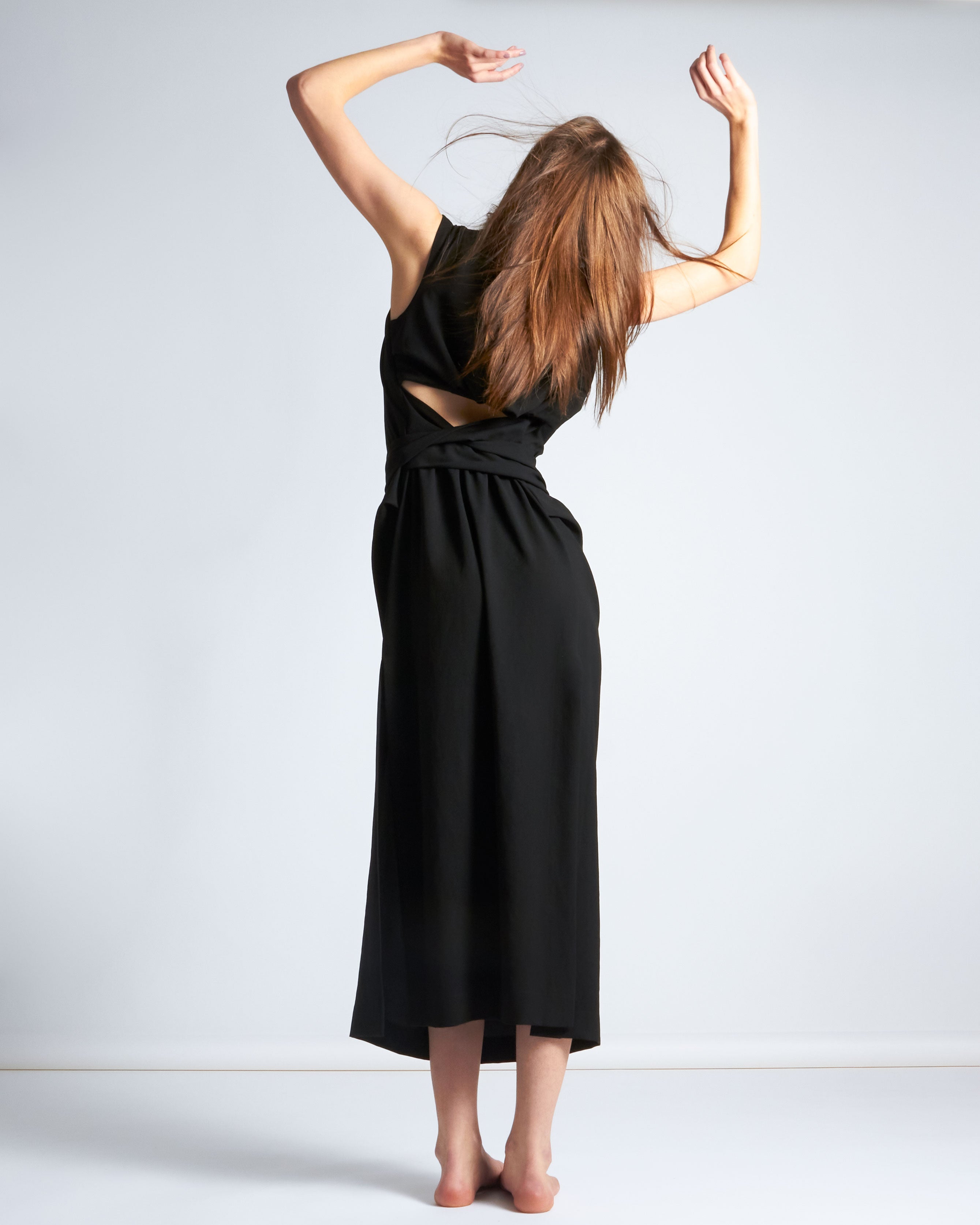 maliamills.com - jade dress - black crepe