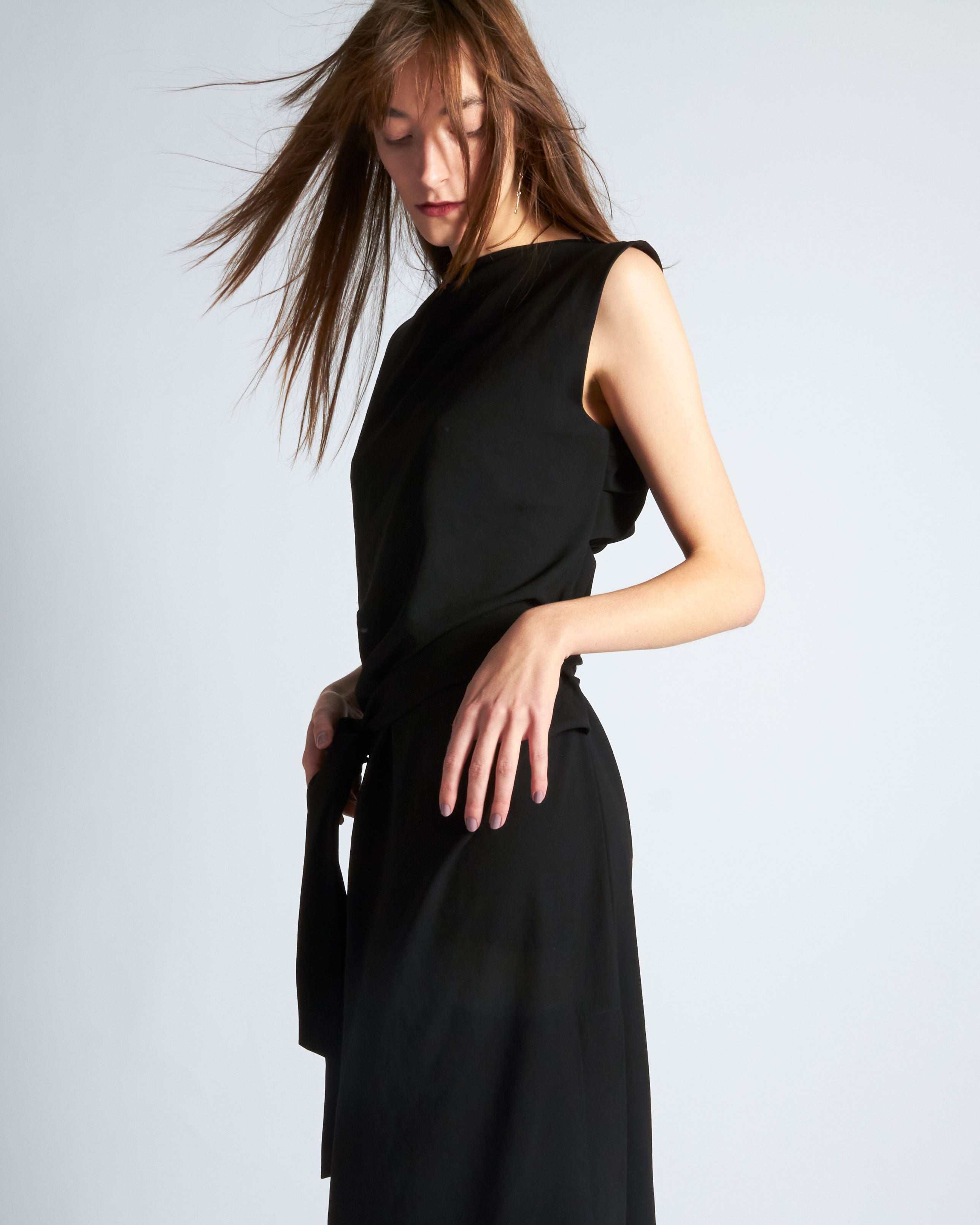 maliamills.com - jade dress - black crepe