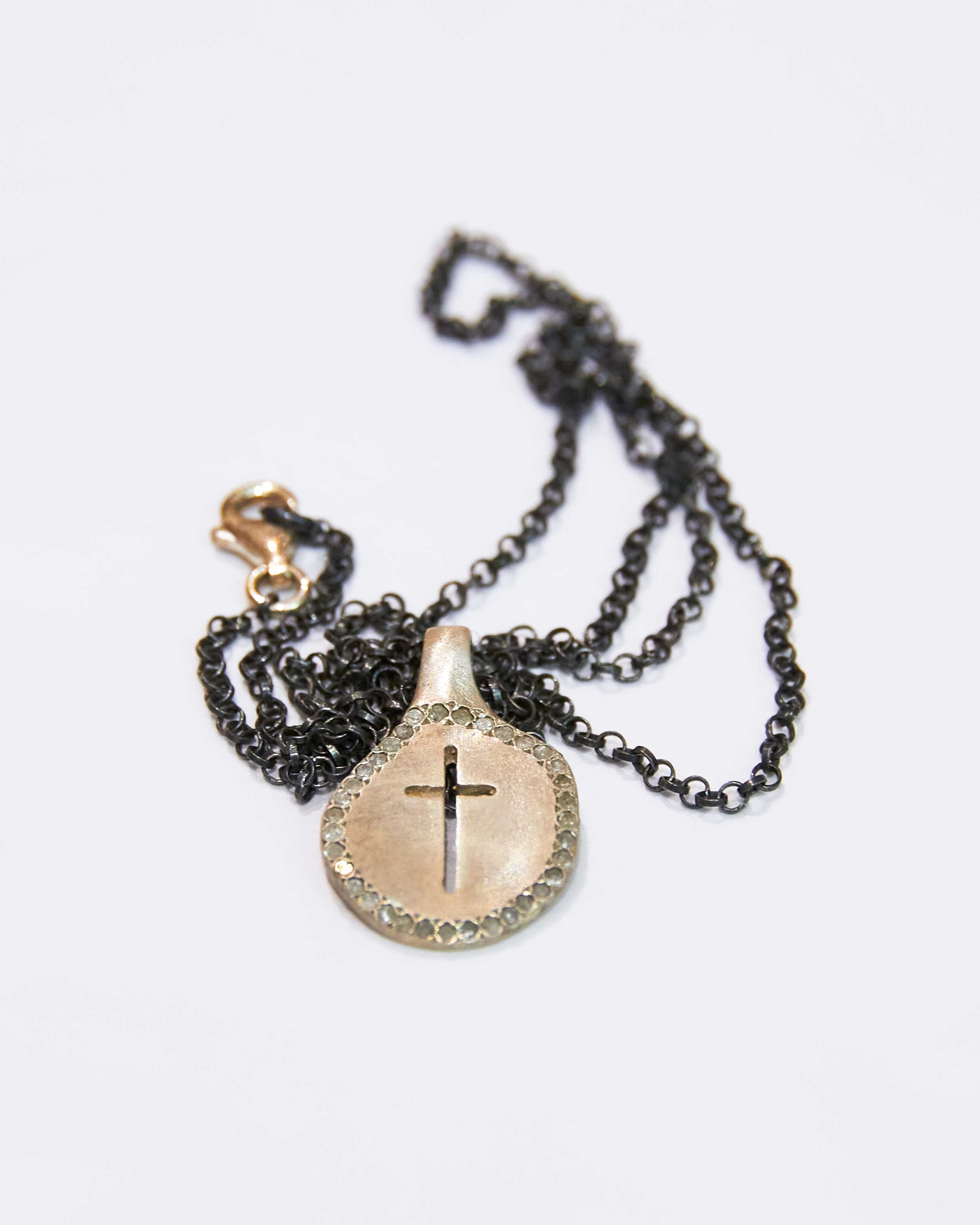 maliamills.com - nova necklace - cut diamond cross