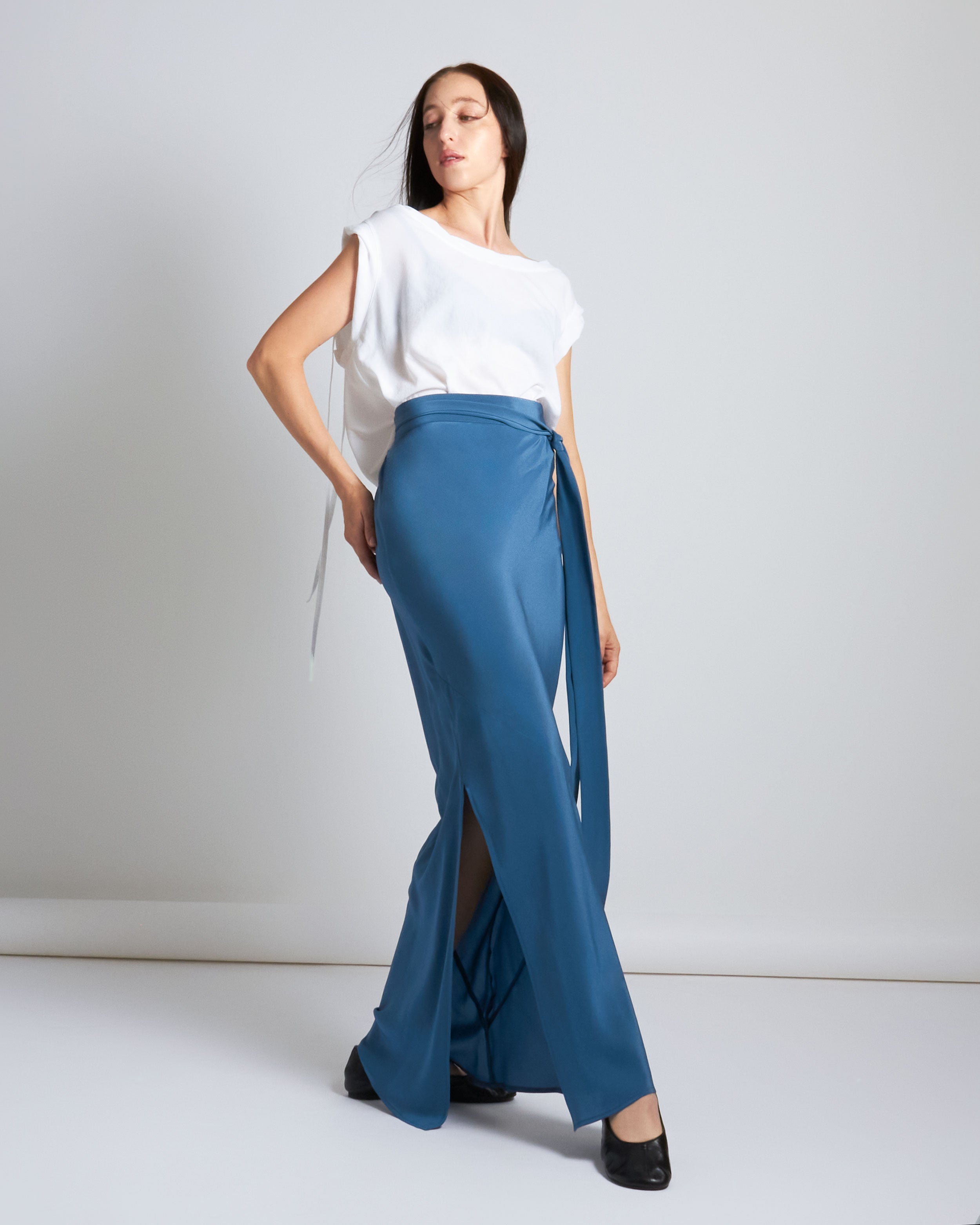 maliamills.com - kara skirt - benatar blue silk