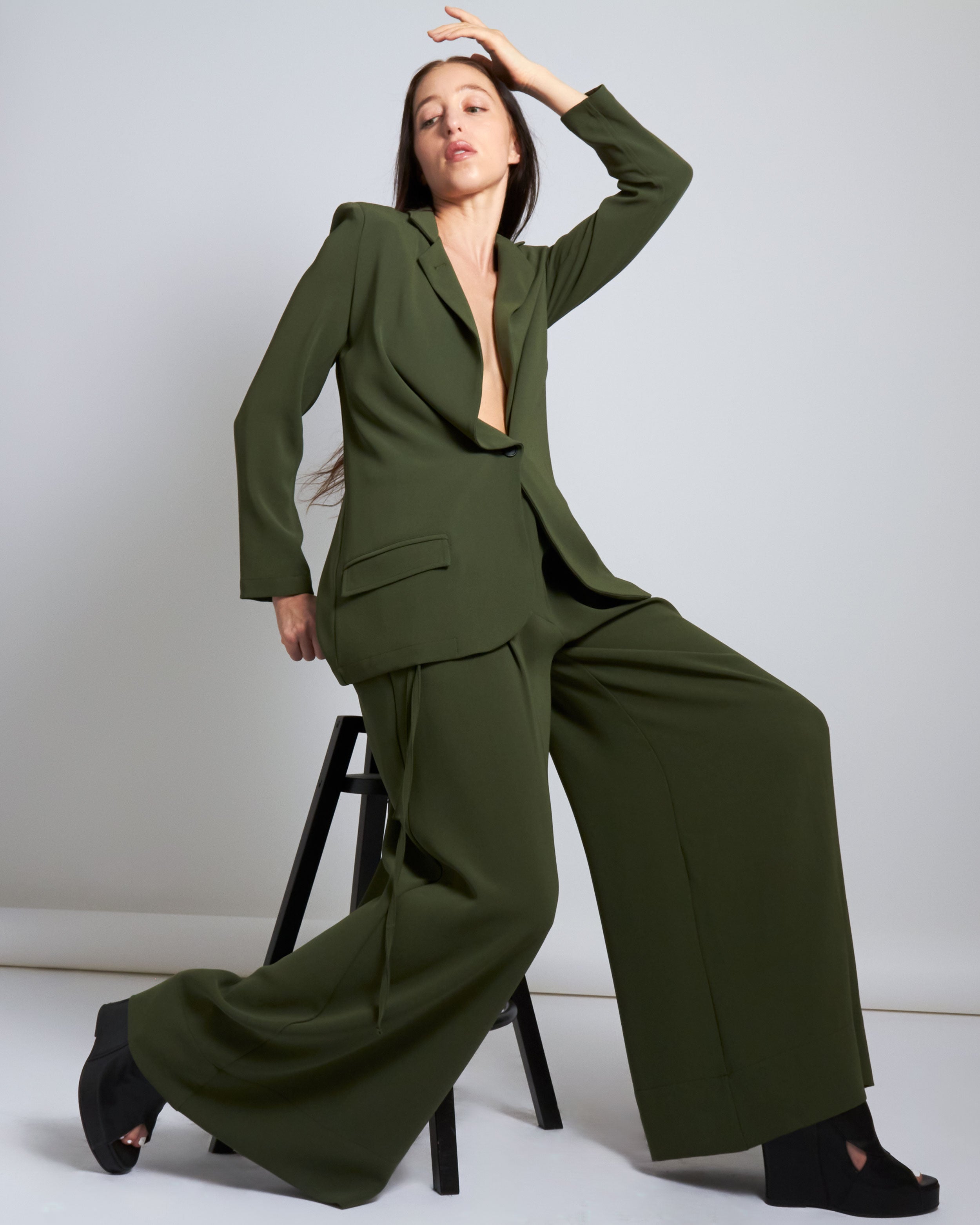 maliamills.com - jls jacket - gilda green heavy crepe