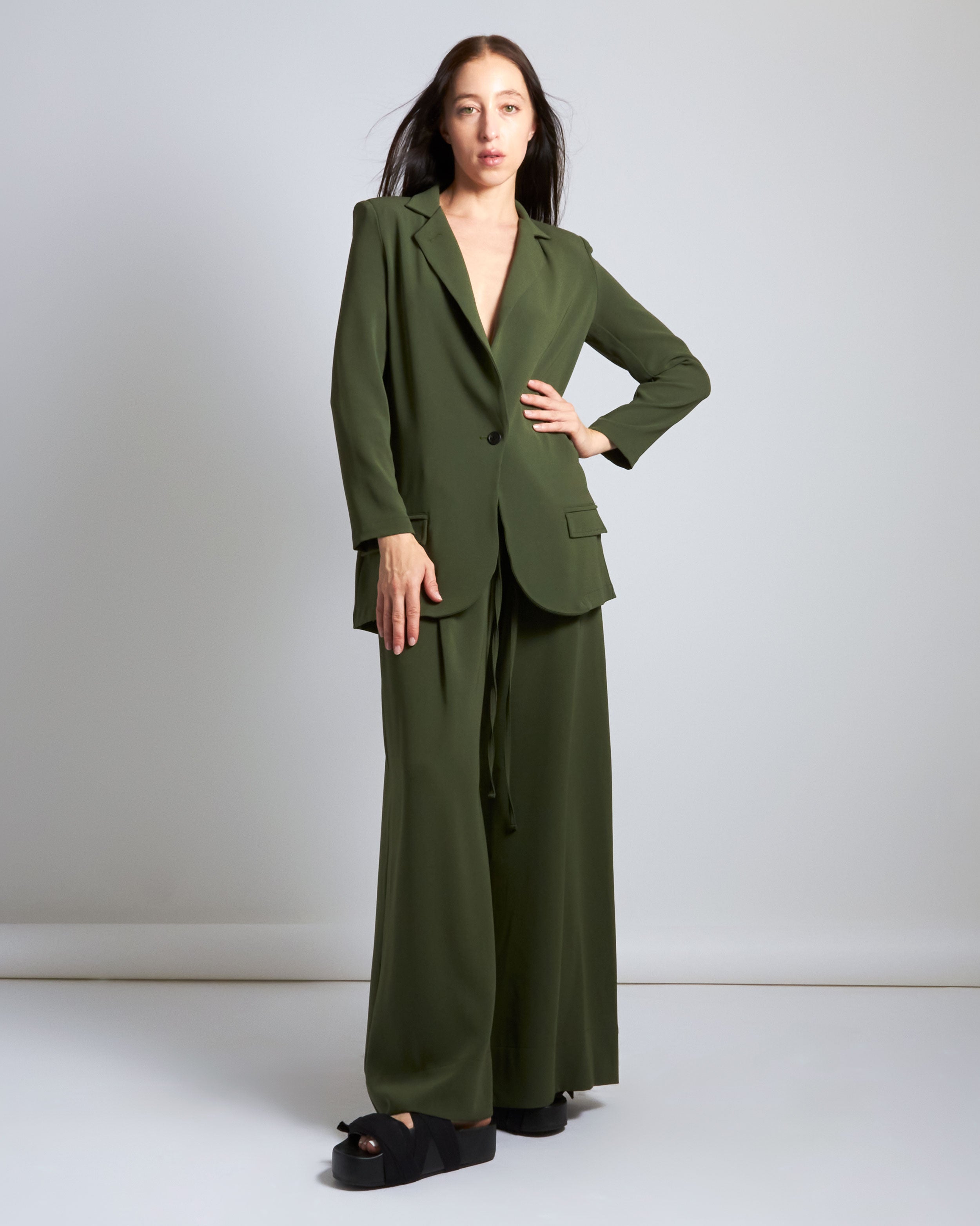 maliamills.com - jls jacket - gilda green heavy crepe