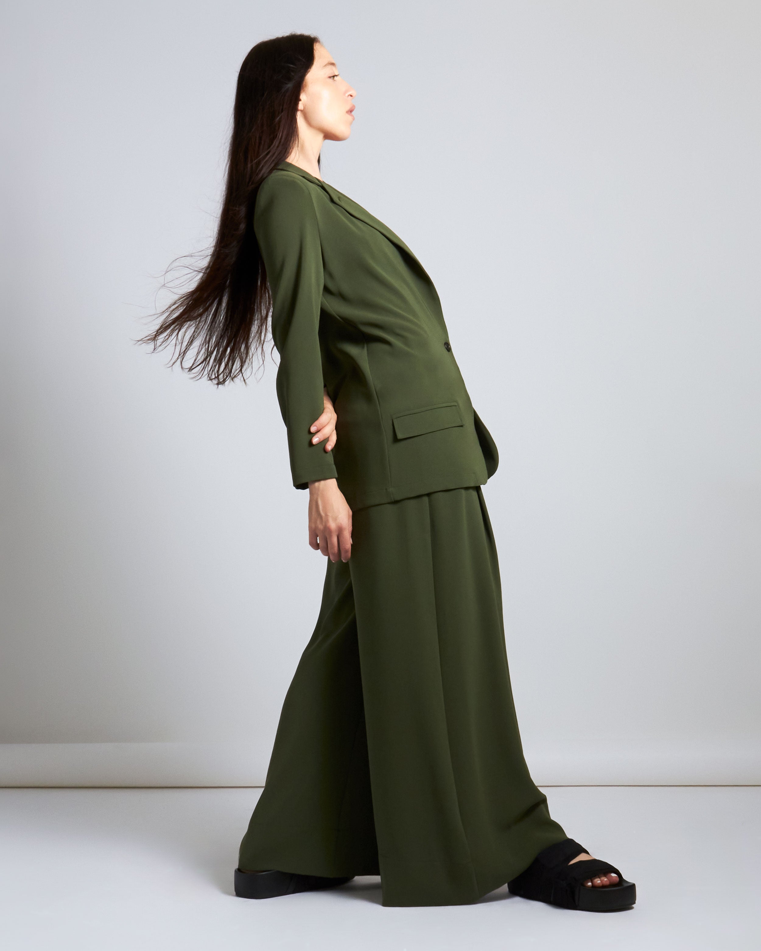 maliamills.com - jls jacket - gilda green heavy crepe