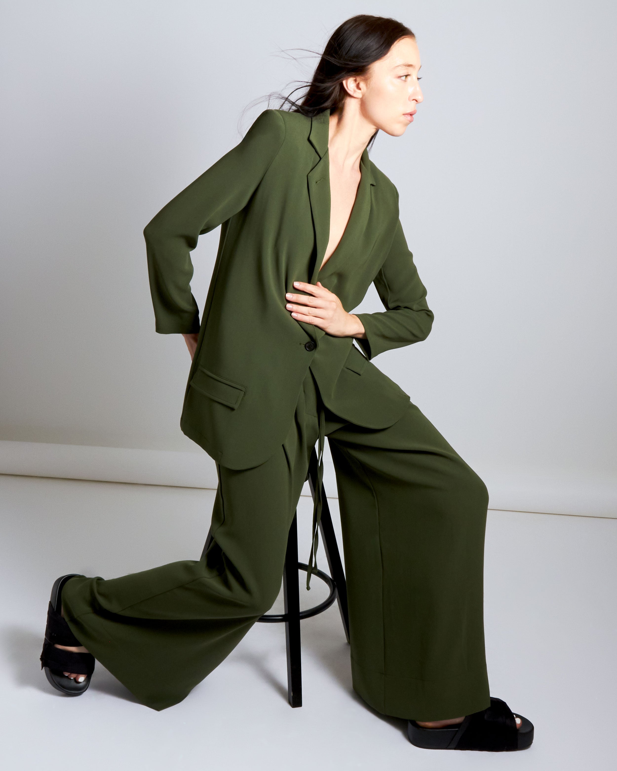 maliamills.com - paloma pant - gilda green heavy crepe
