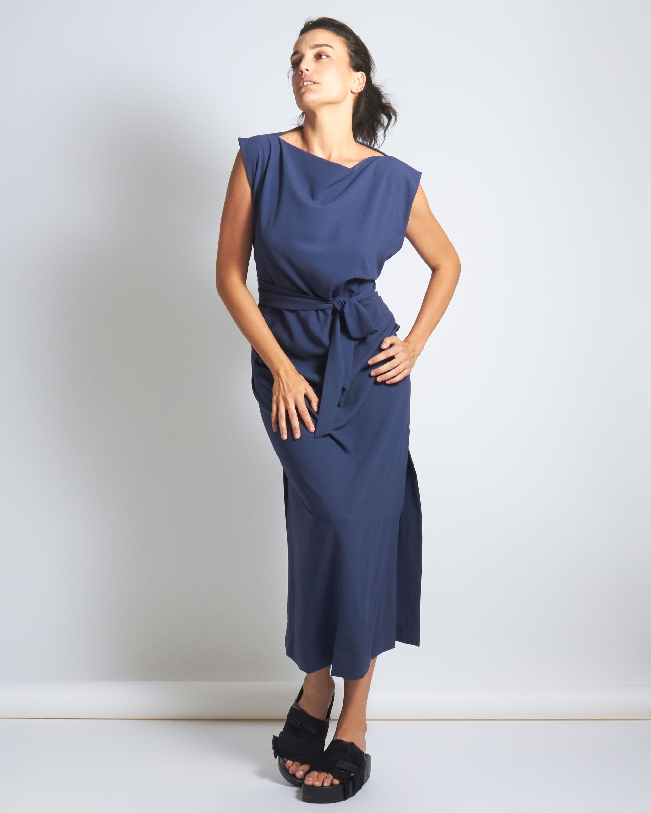 maliamills.com - jade dress - bernadette blue crepe