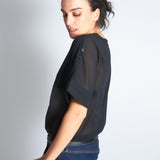 maliamills.com - priscilla tee - black cotton chiffon