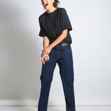maliamills.com - priscilla tee - black cotton chiffon