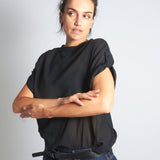 maliamills.com - priscilla tee - black cotton chiffon