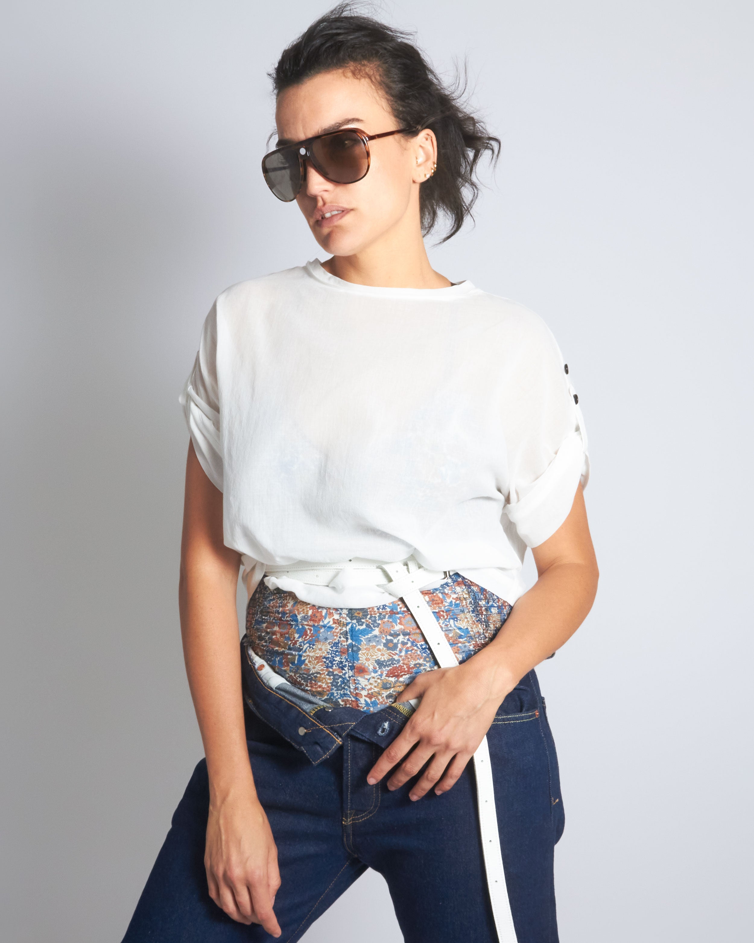 maliamills.com - priscilla tee - white cotton chiffon