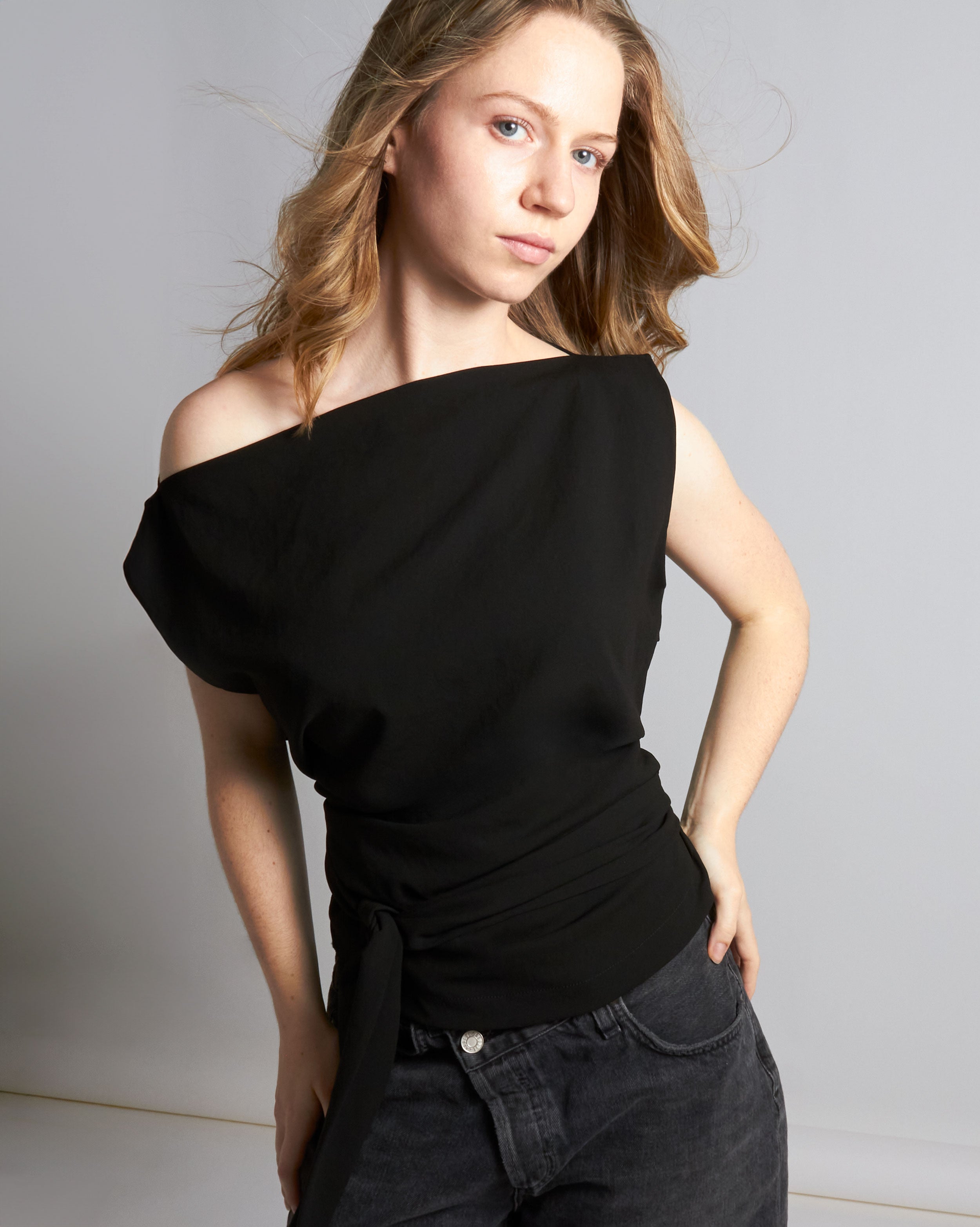 maliamills.com - angelina blouse - black crepe