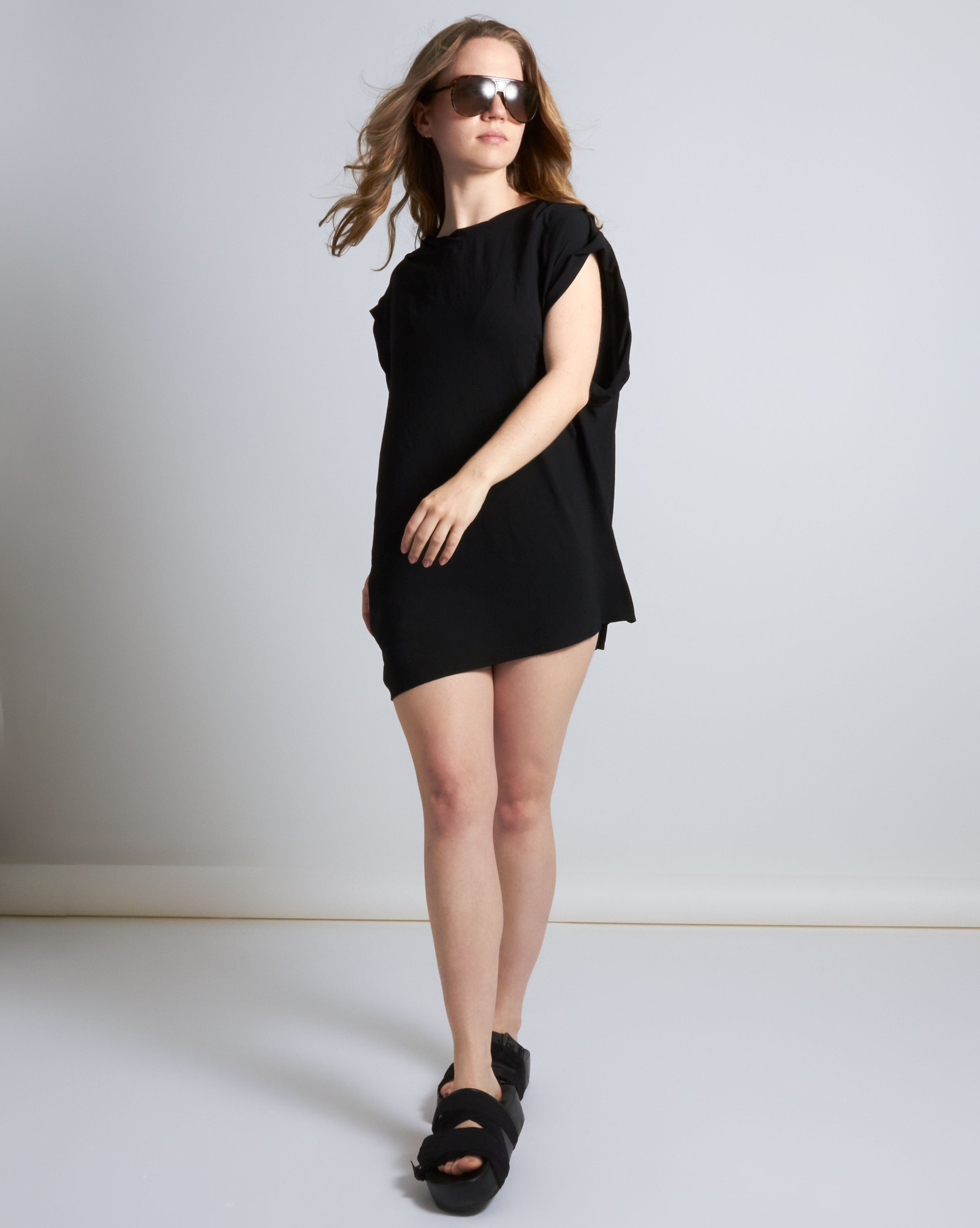 maliamills.com - snyder tee - black georgette