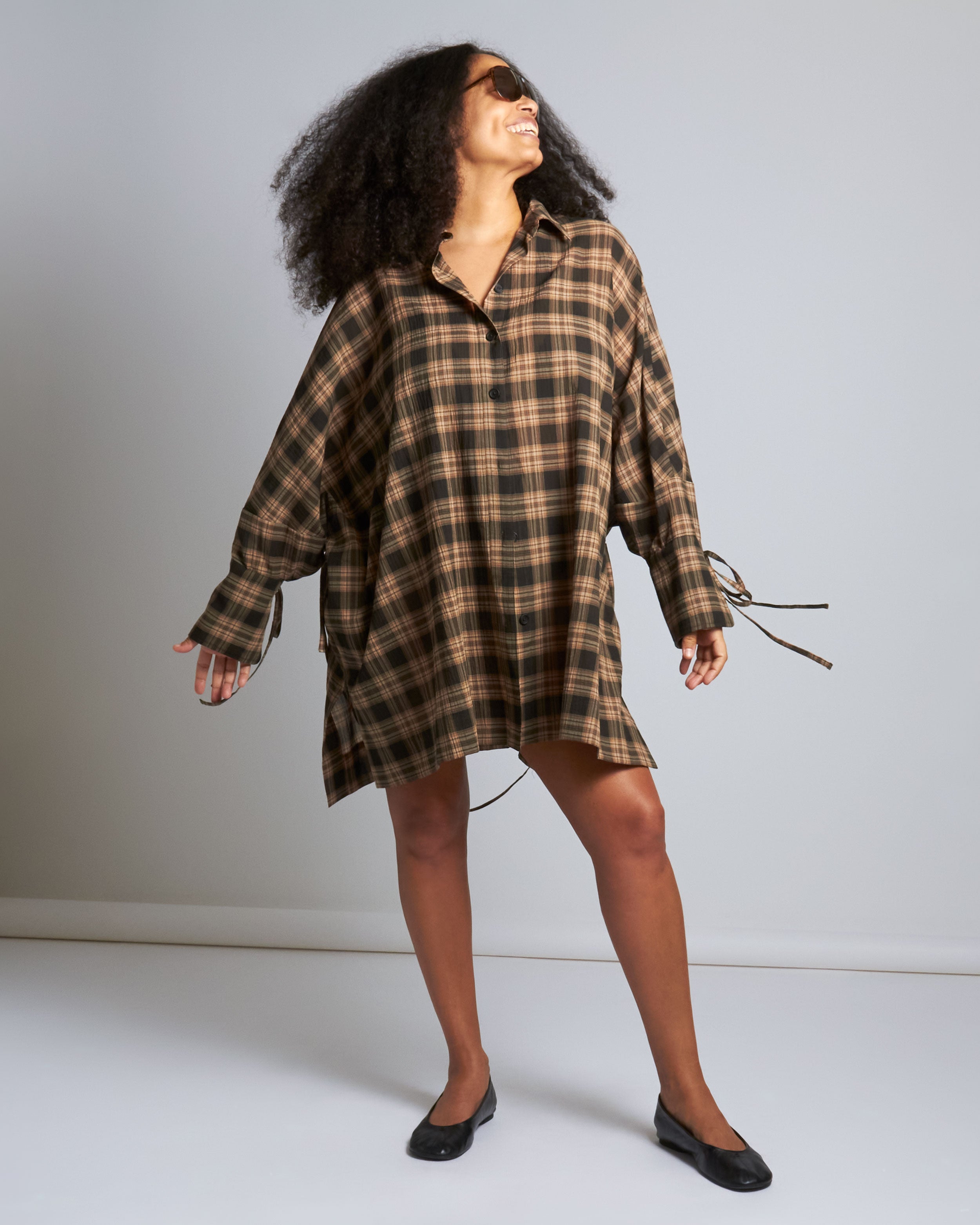 maliamills.com - kiki coverup - harley plaid cotton