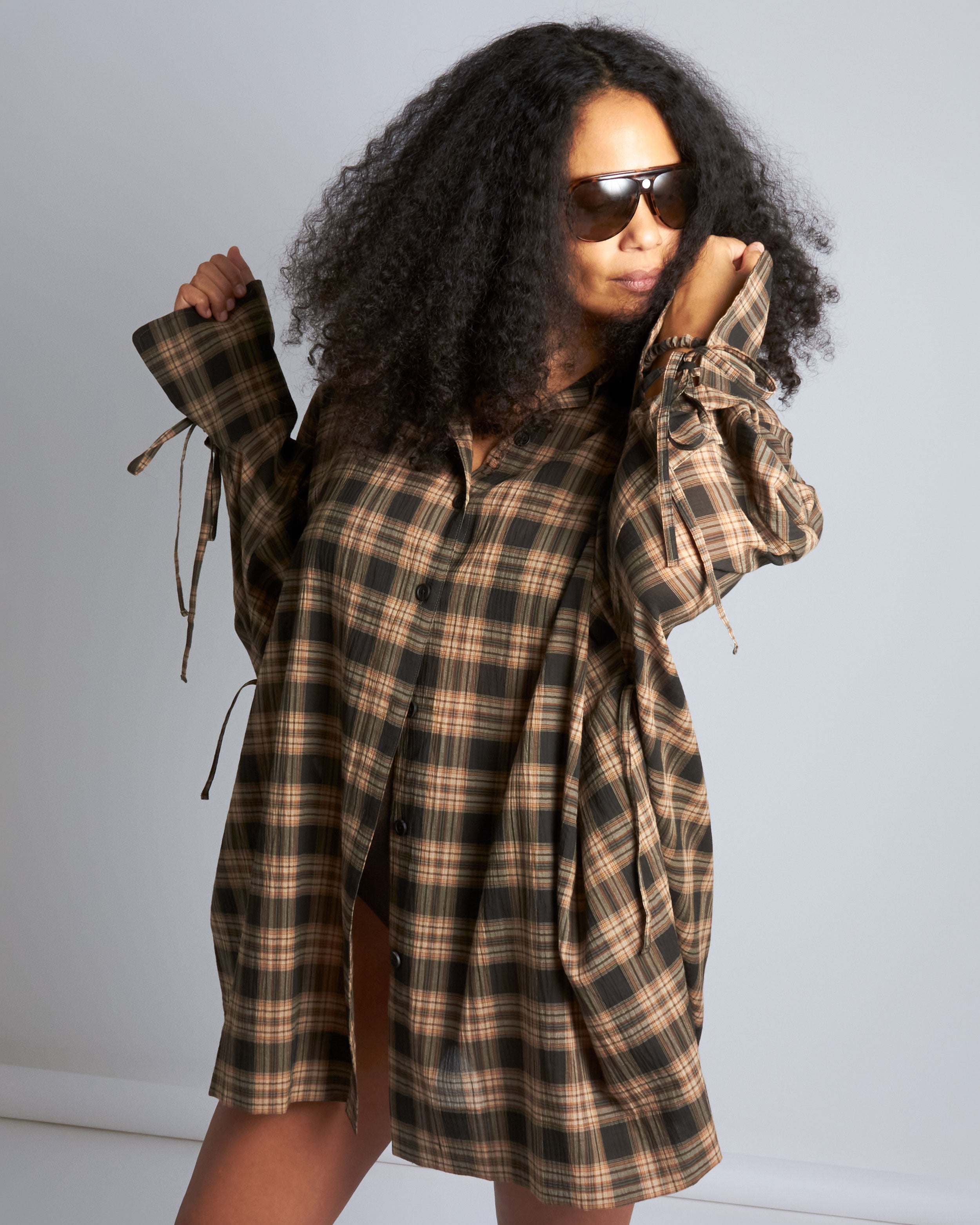 maliamills.com - kiki coverup - harley plaid cotton