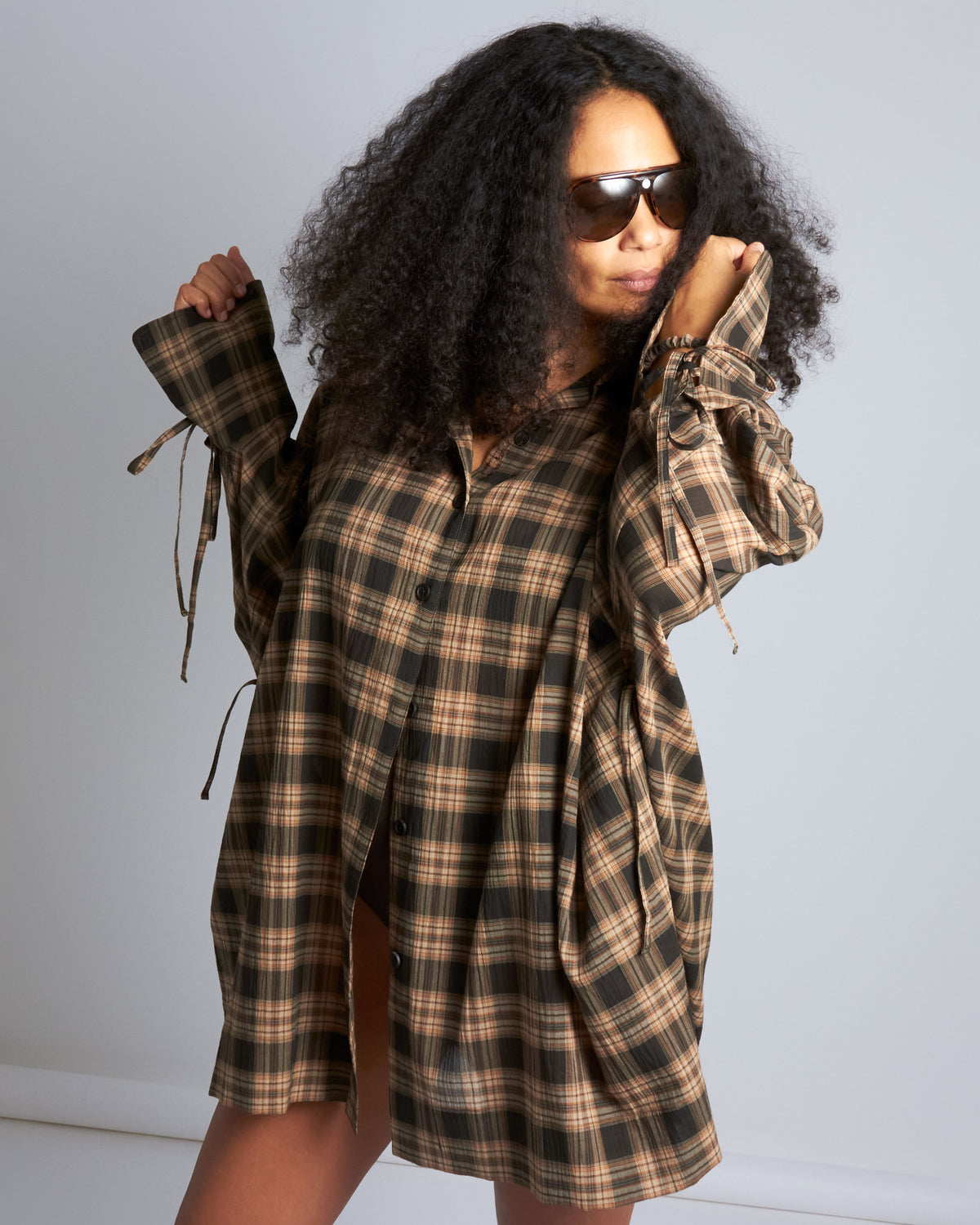 maliamills.com - kiki coverup - harley plaid cotton