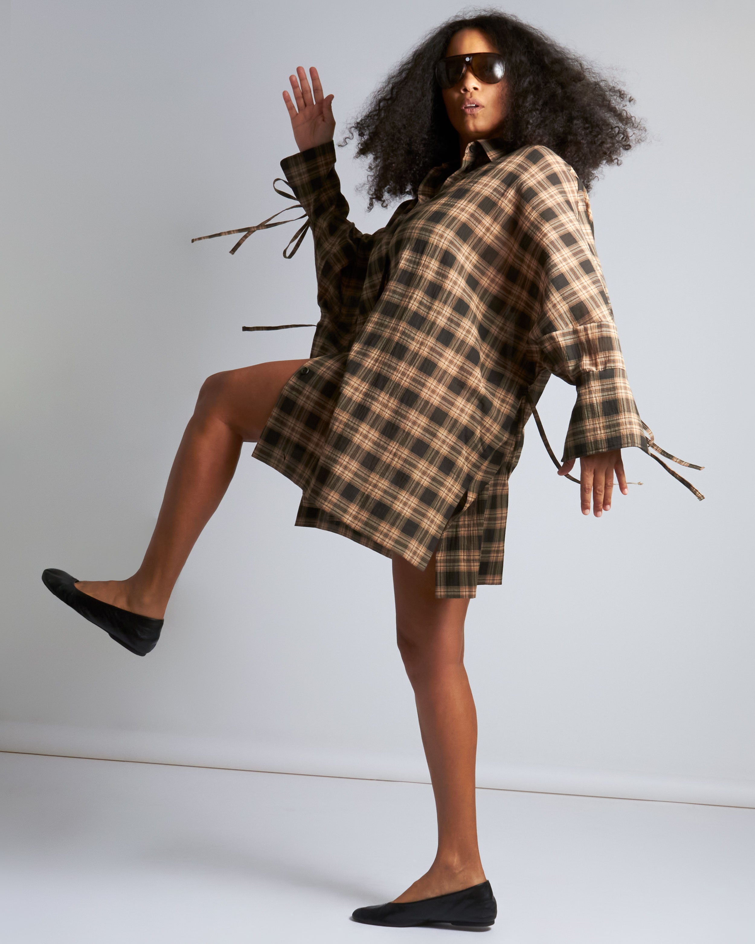 maliamills.com - kiki coverup - harley plaid cotton