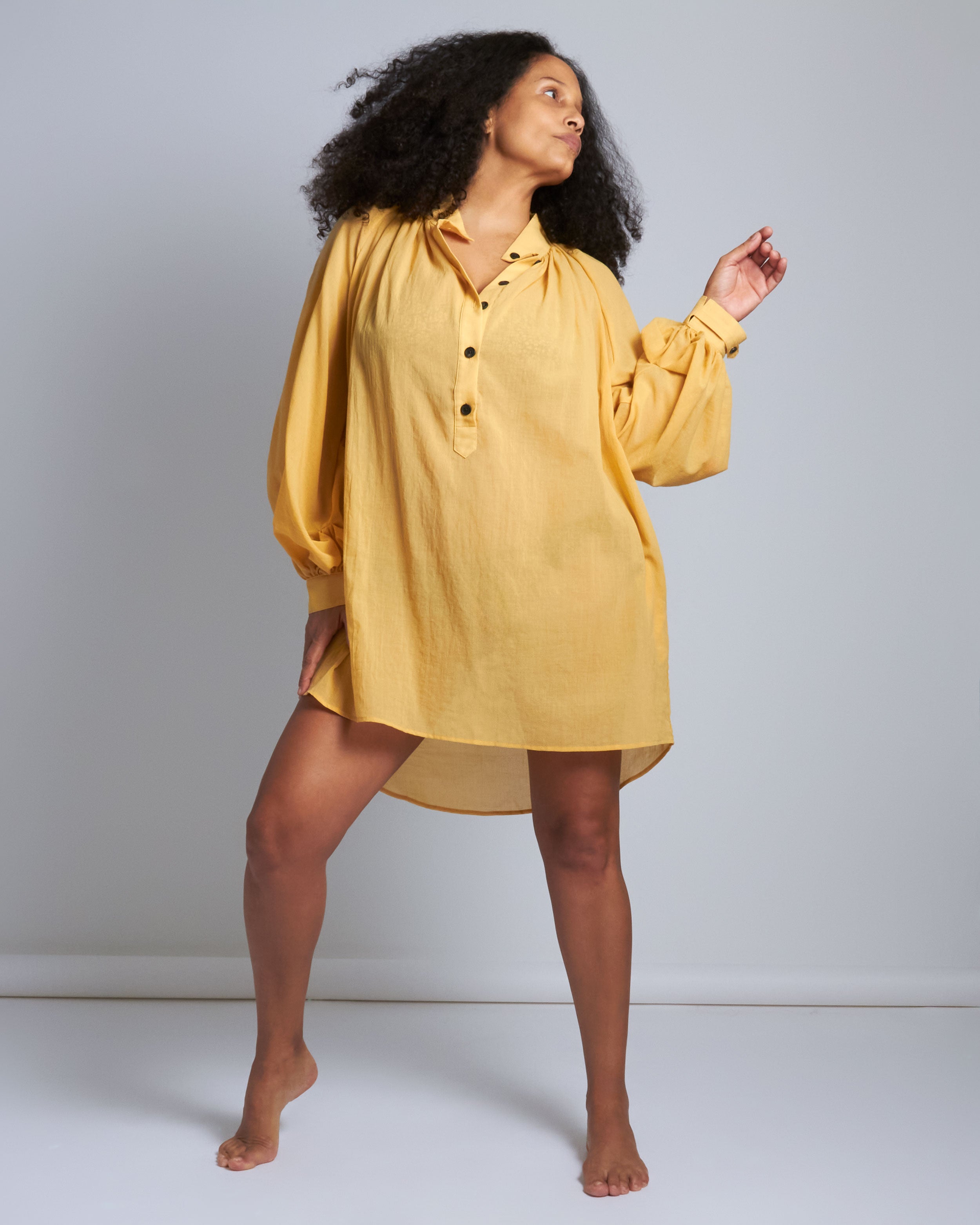 maliamills.com - ladyjane tunic - cassatt yellow cotton chiffon