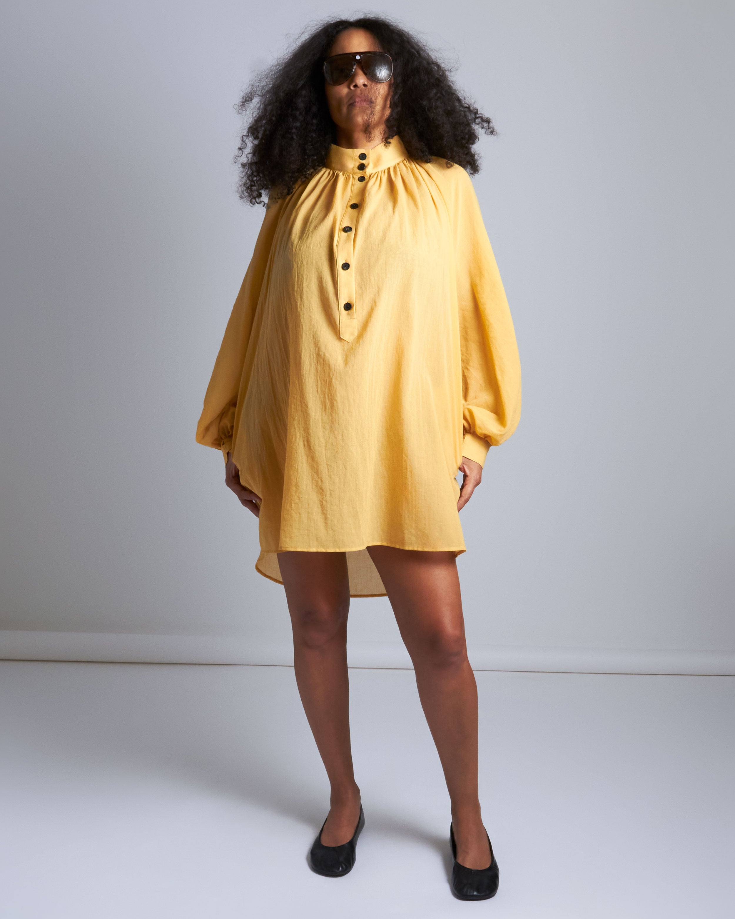 maliamills.com - ladyjane tunic - cassatt yellow cotton chiffon