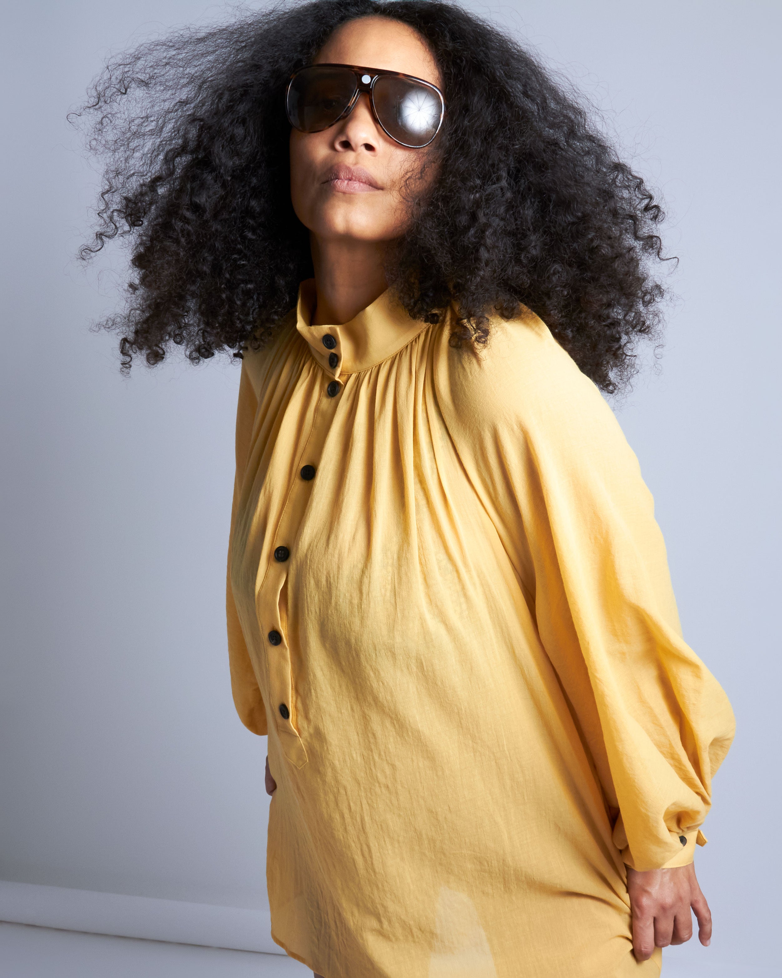 maliamills.com - ladyjane tunic - cassatt yellow cotton chiffon