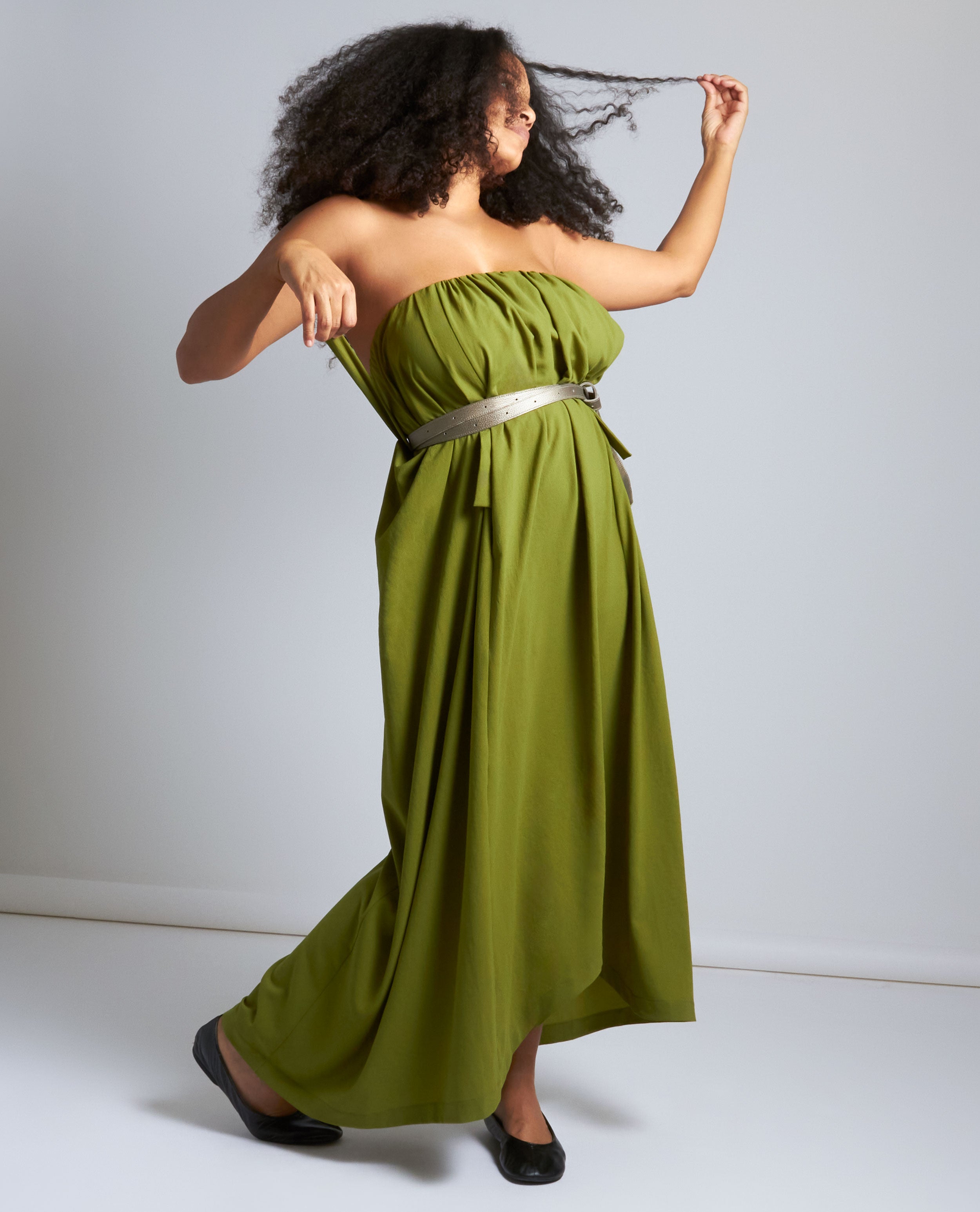 maliamills.com - seraphina dresss - holsta green crepe - pre - order