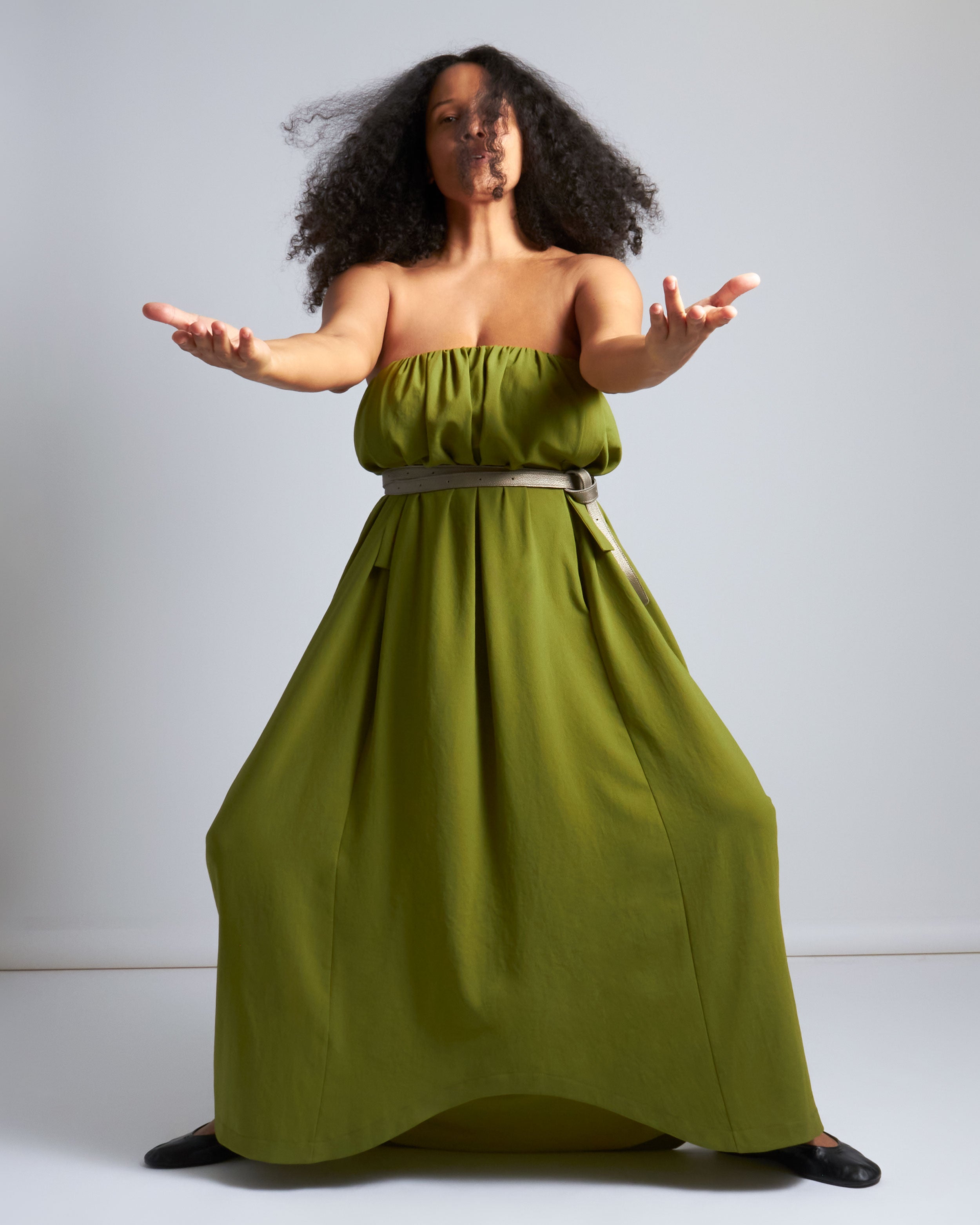 maliamills.com - seraphina dresss - holsta green crepe - pre - order