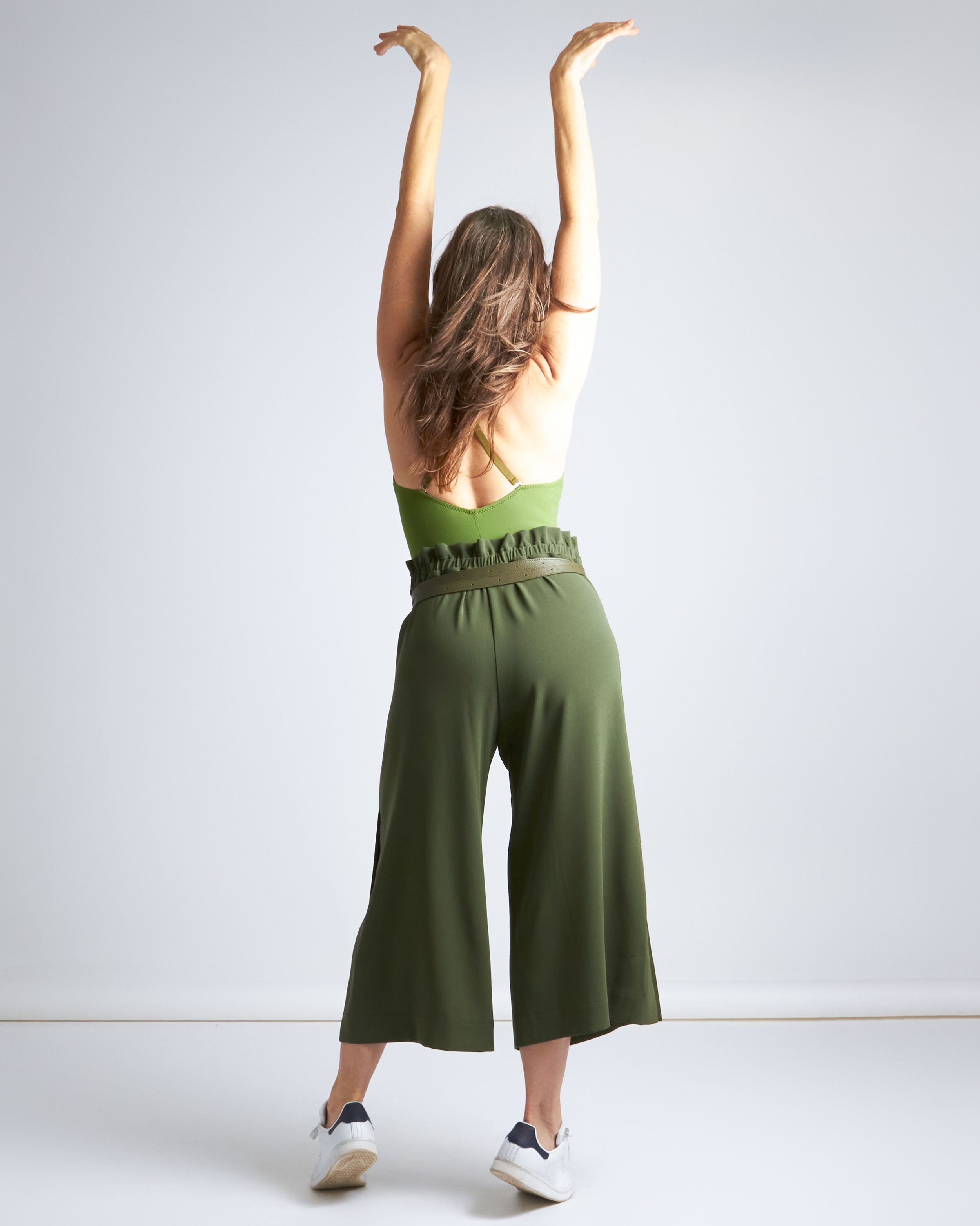 maliamills.com - isadora pants - gilda green heavy crepe