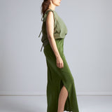 maliamills.com - kara skirt - gwen green silk - pre - order