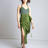 maliamills.com - kara skirt - gwen green silk - pre - order