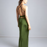 maliamills.com - kara skirt - gwen green silk - pre - order