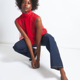 maliamills.com - arcana blouse - red tulle