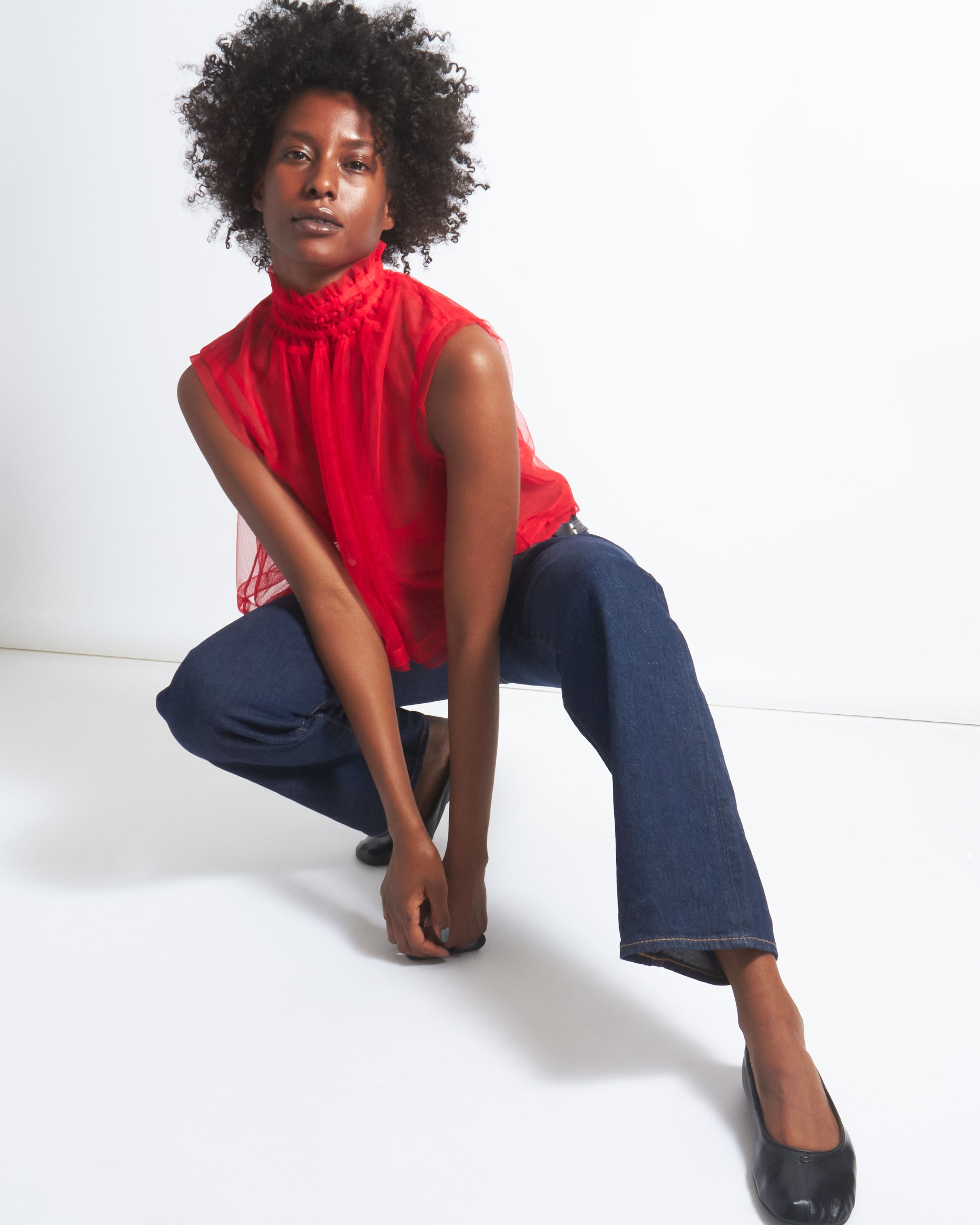 maliamills.com - arcana blouse - red tulle