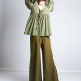 maliamills.com - amora blouse - frida green cotton chiffon