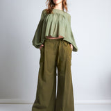 maliamills.com - amora blouse - frida green cotton chiffon