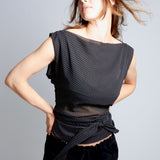 maliamills.com - angelina blouse - black/white polka dot