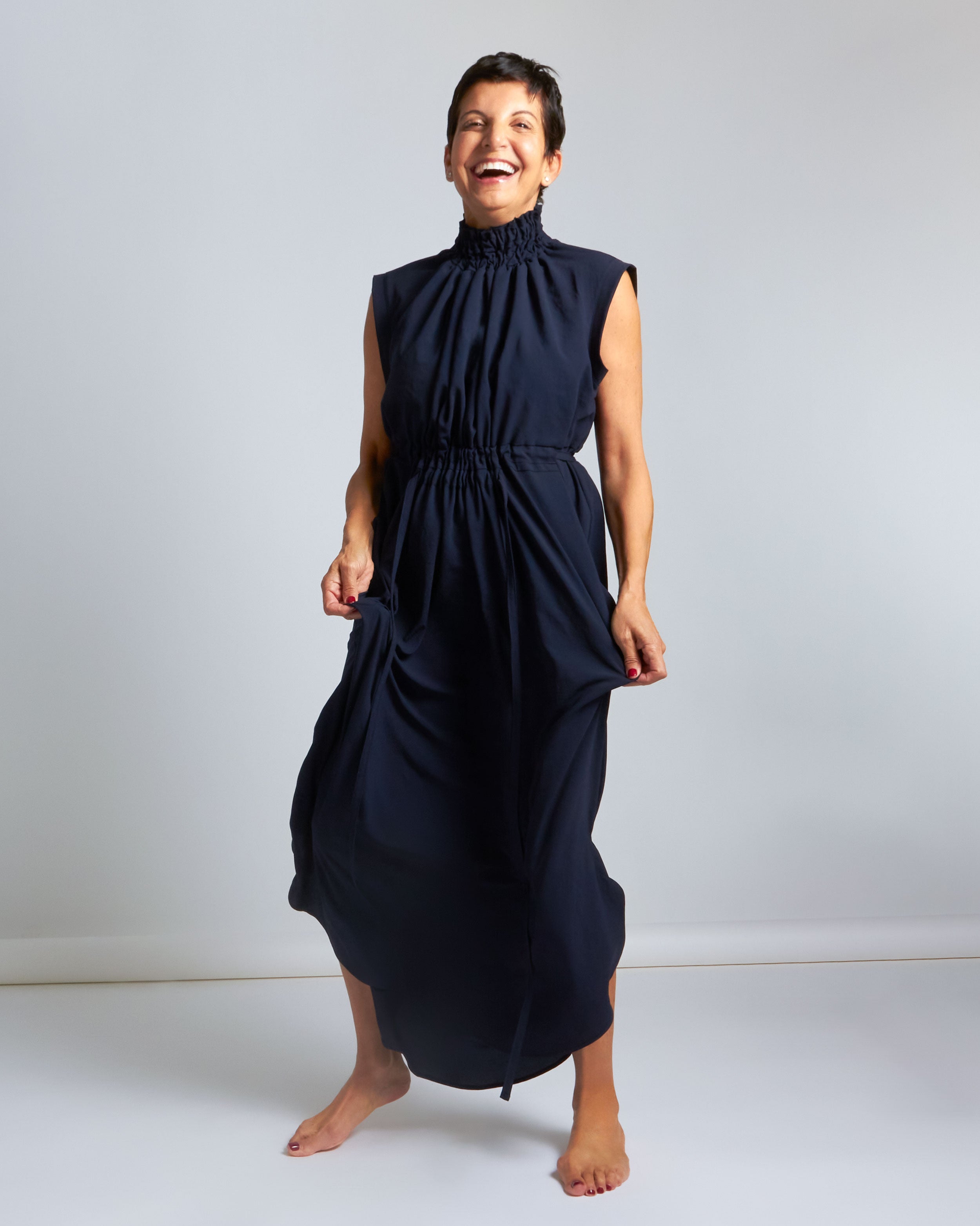 maliamills.com - florence dress - binoche navy georgette