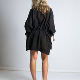 maliamills.com - kiki dress - black cotton chiffon - pre - order