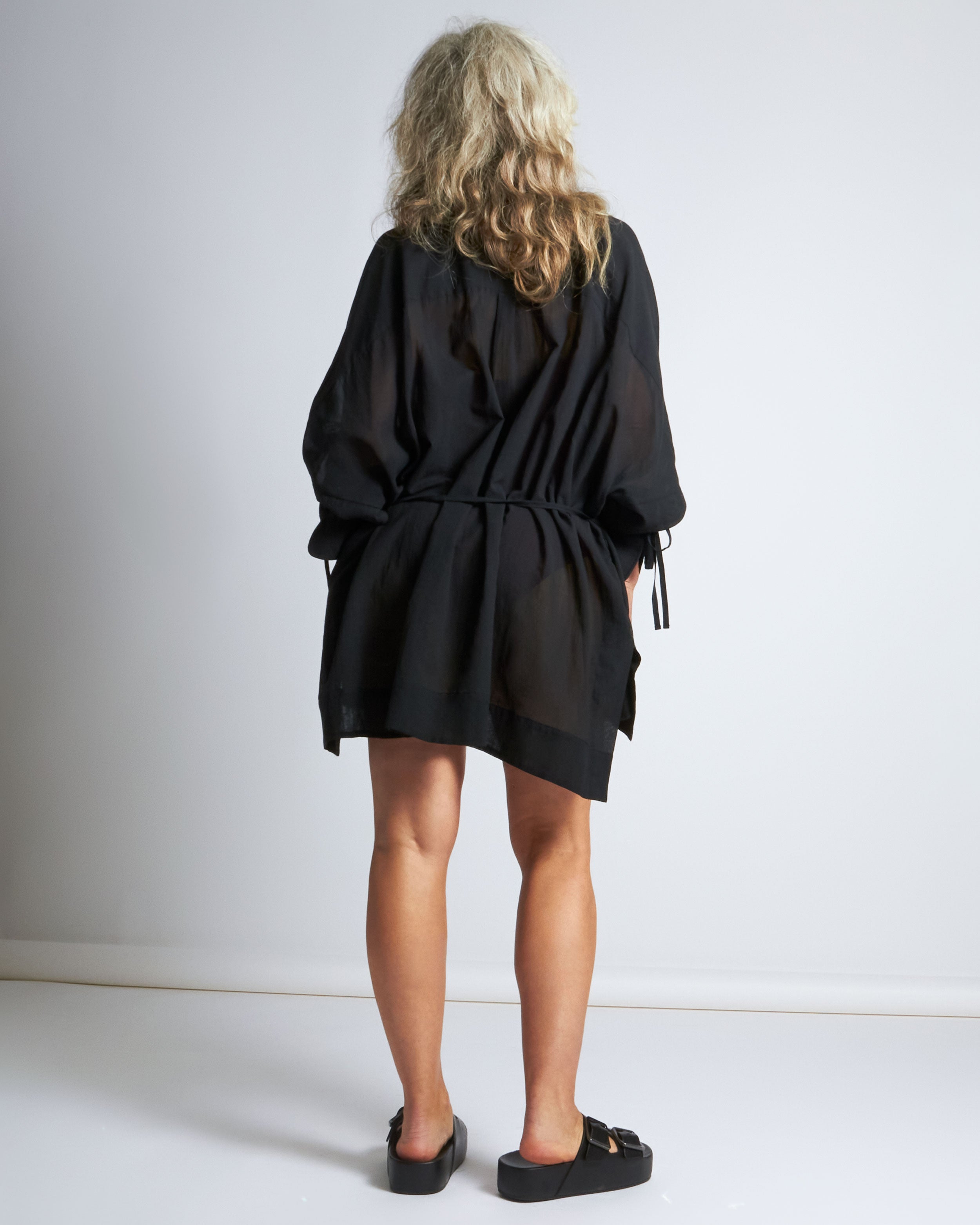 maliamills.com - kiki dress - black cotton chiffon - pre - order