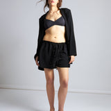 maliamills.com - suzette short - black silk - pre - order