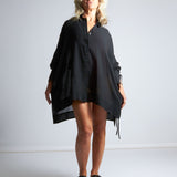 maliamills.com - kiki dress - black cotton chiffon - pre - order