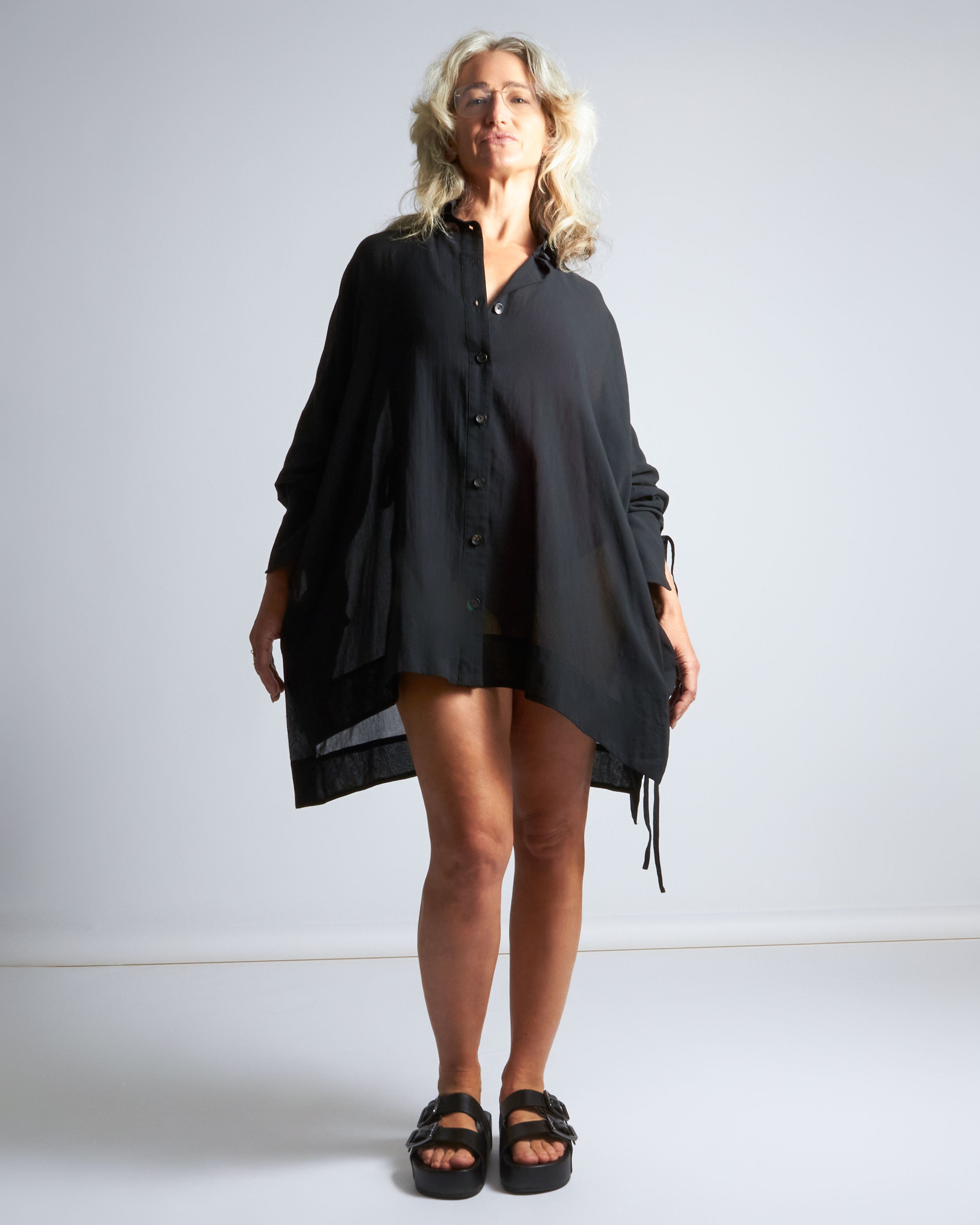 maliamills.com - kiki dress - black cotton chiffon - pre - order