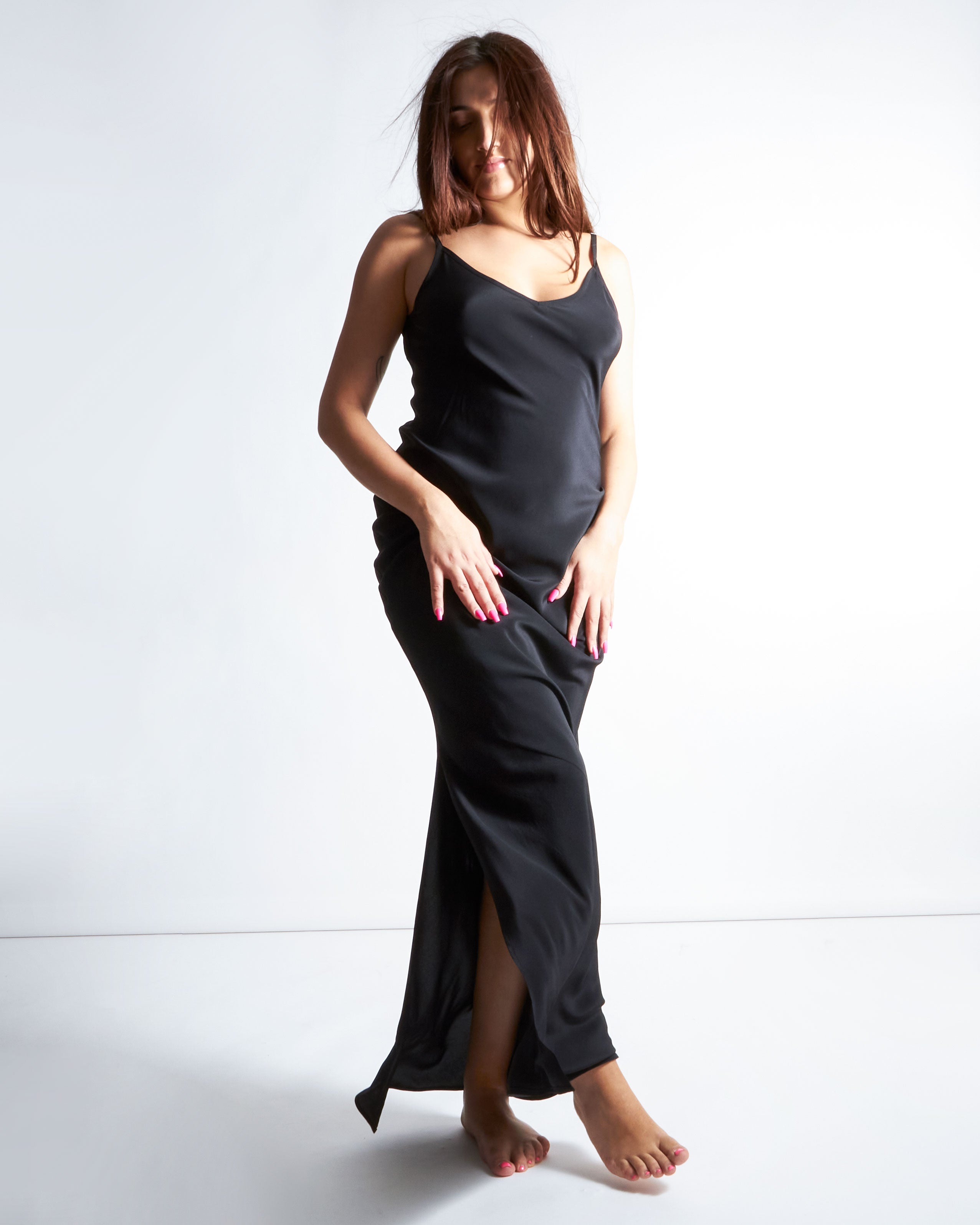 maliamills.com - amber slip dress - black silk