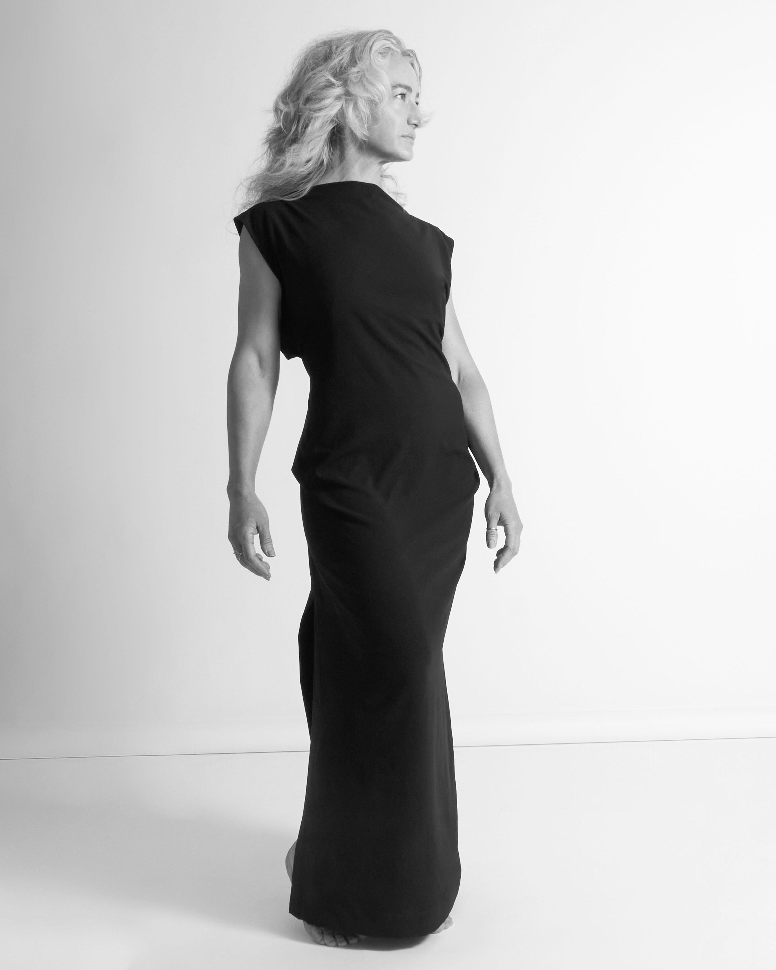 maliamills.com - jade dress - bernadette blue crepe - pre - order