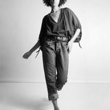 maliamills.com - giamini tunic - black cotton chiffon