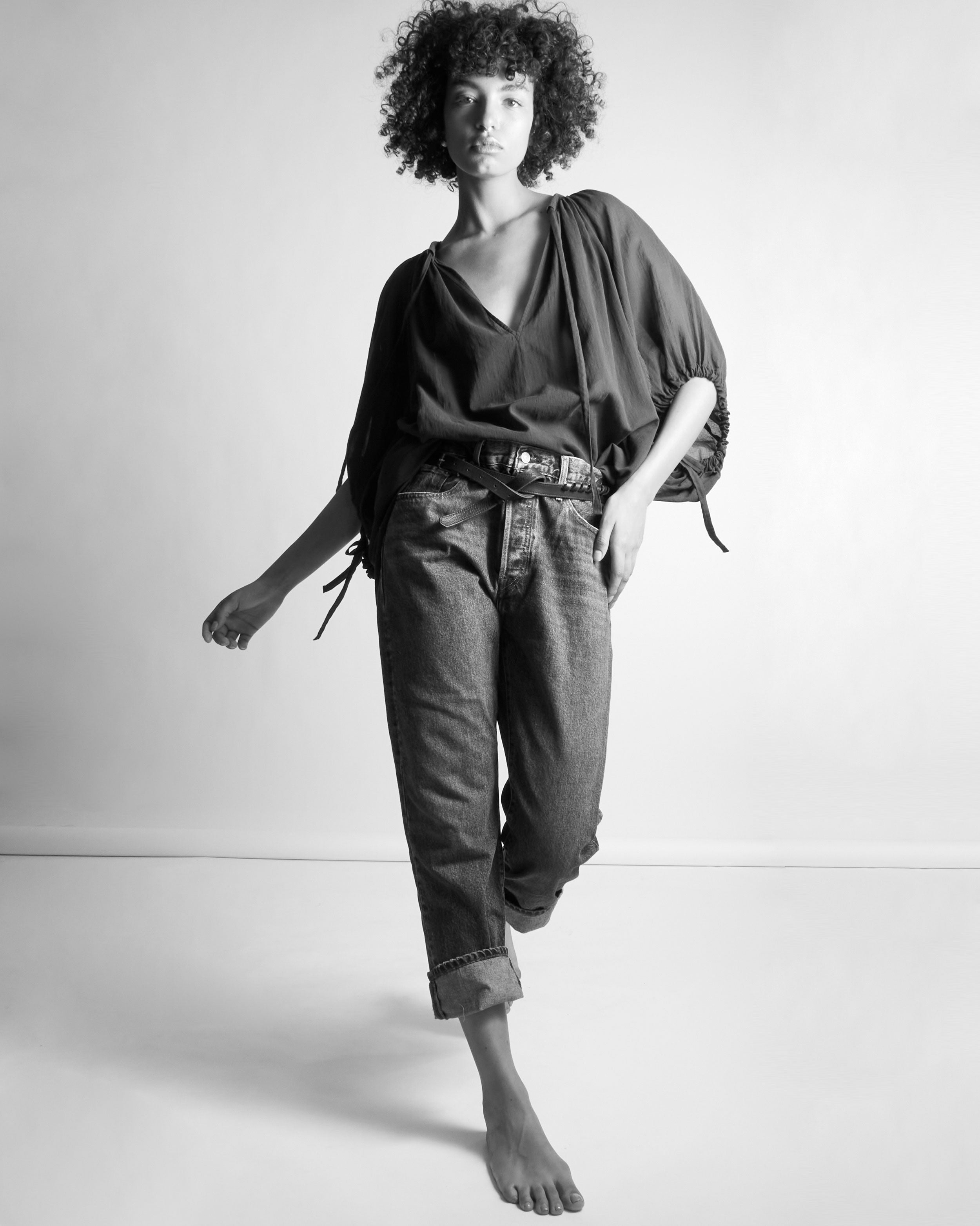 maliamills.com - giamini tunic - black cotton chiffon